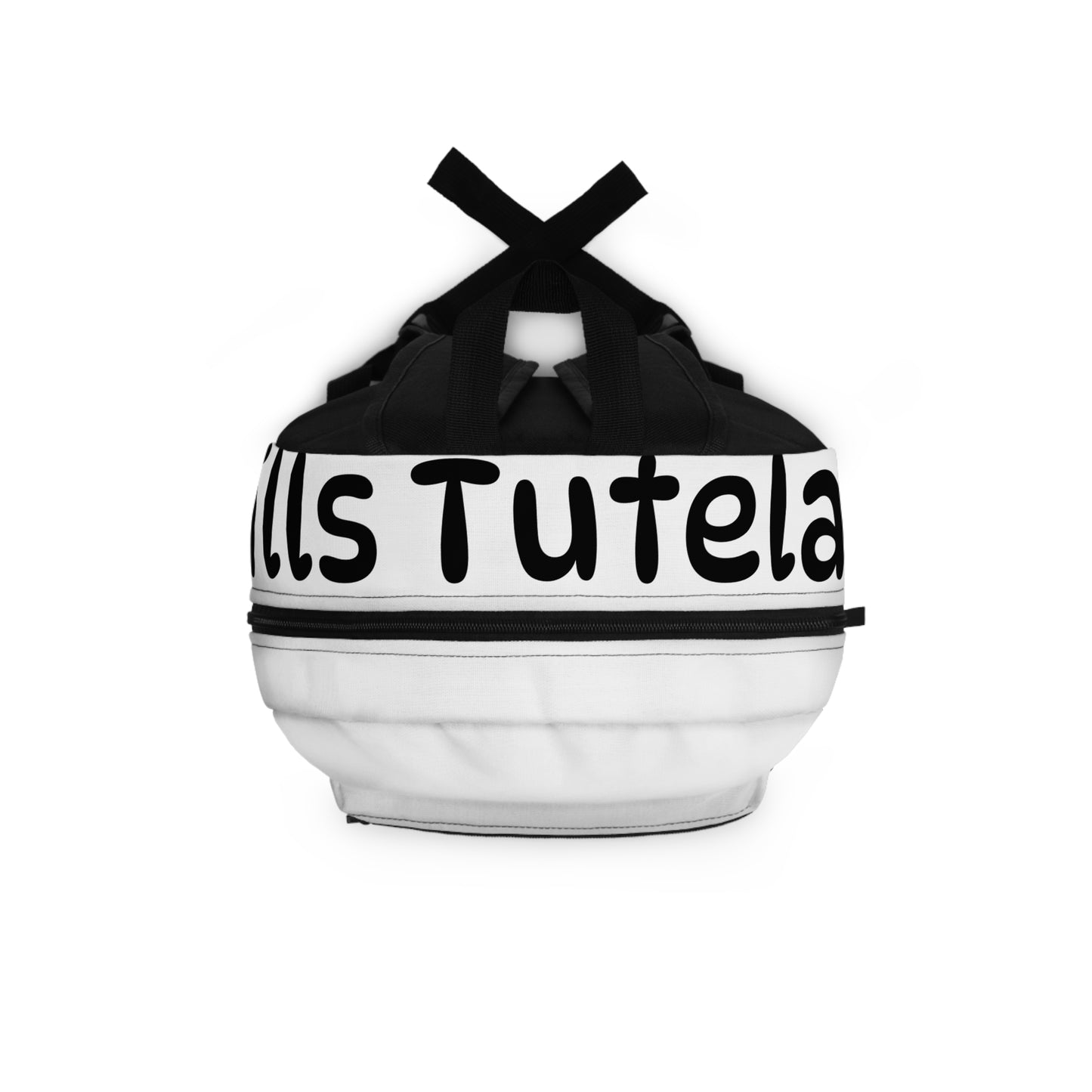 Tutelage Robot Collection Backpack — All Eight Robots & Mascot (Classic White, Minimal School & Travel)