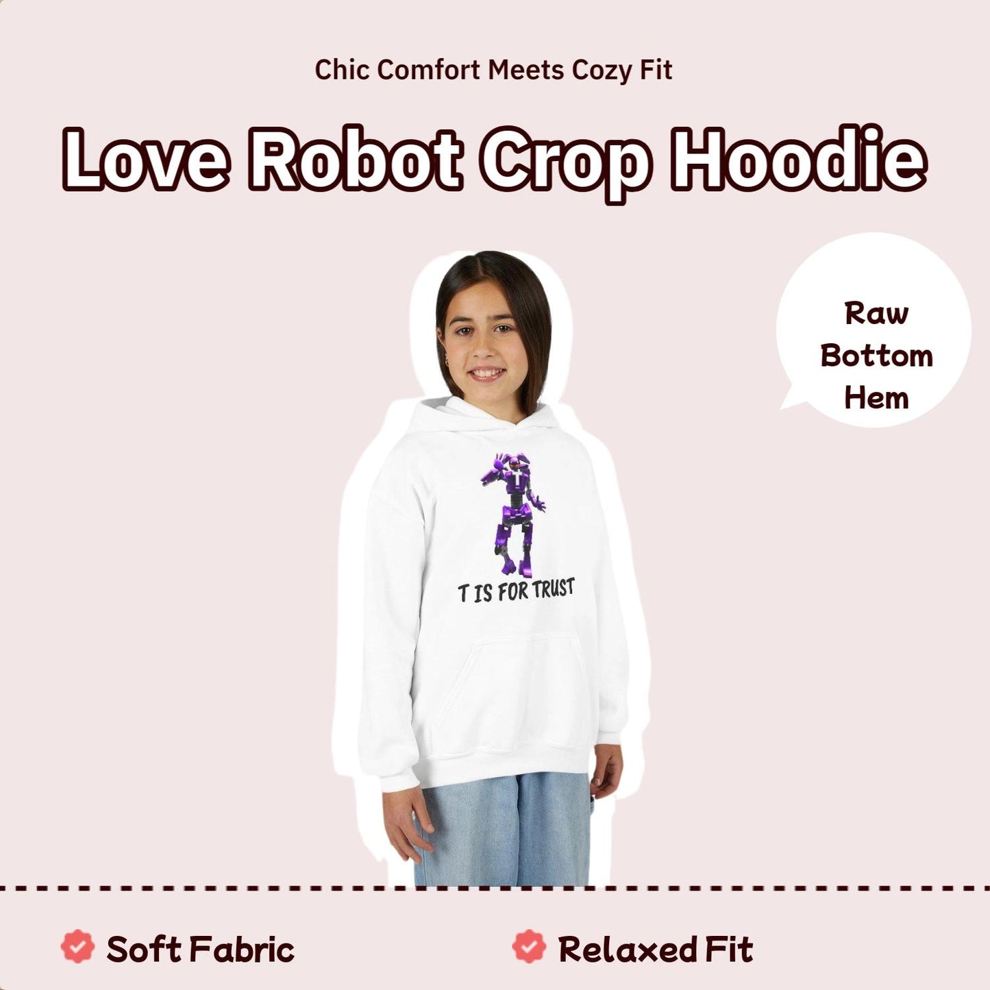 Youth Hooded Sweatshirt - T is for Trust, Game Night Gear, Trendy Hoodie for Kids, Fun Casual Wear, Birthday Gift, Everyday Comfort