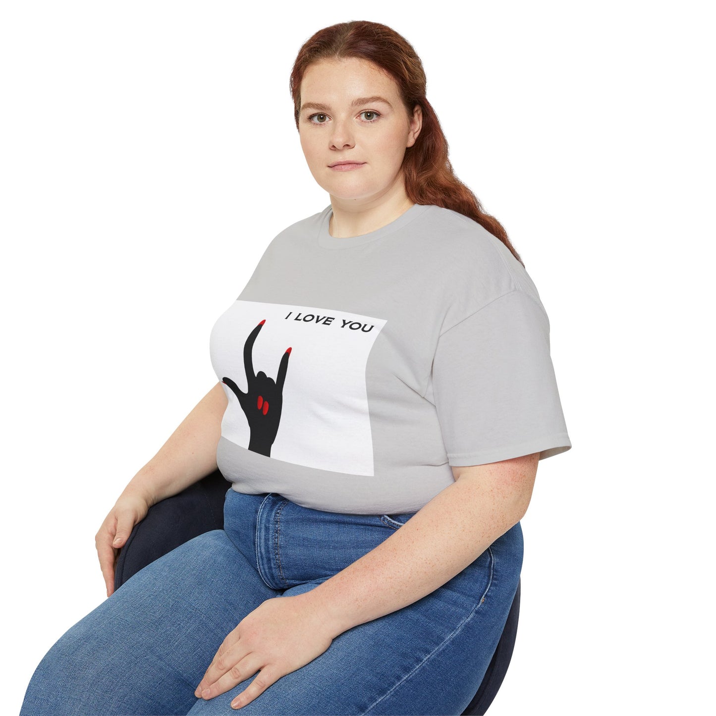 Unisex Ultra Cotton Tee "I LOVE YOU" Sign Language Hand