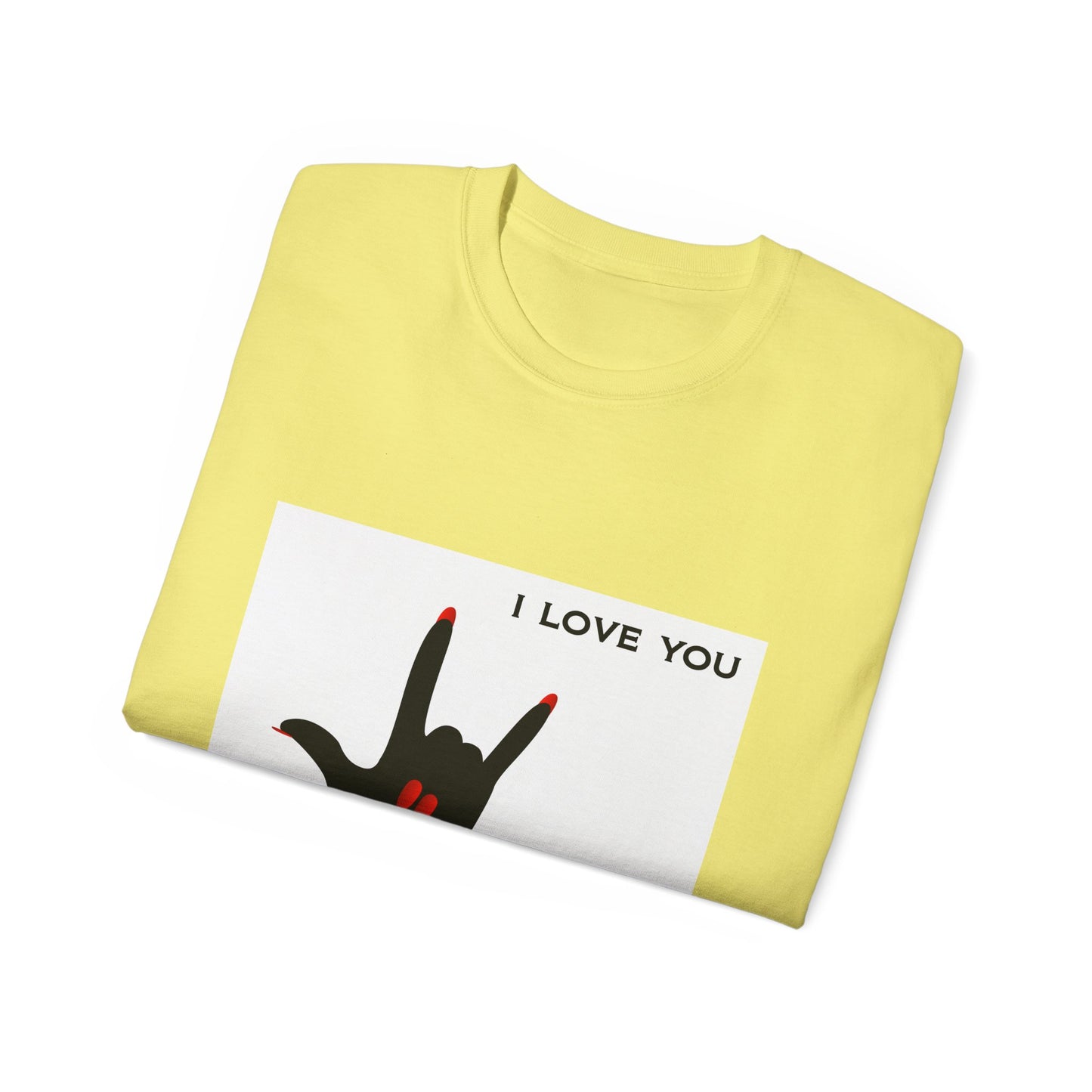 Unisex Ultra Cotton Tee "I LOVE YOU" Sign Language Hand
