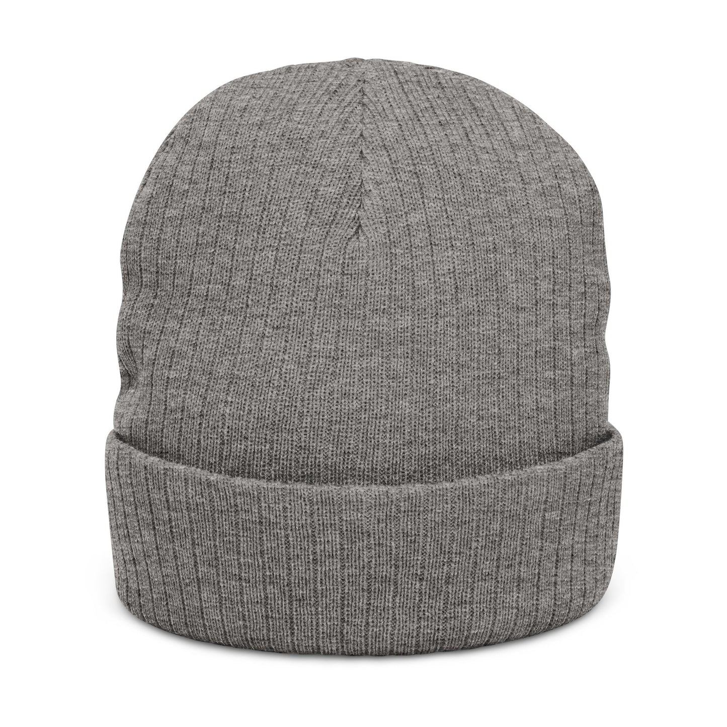 I Believe Ribbed Knit Beanie – Embroidered Cuffed Winter Hat