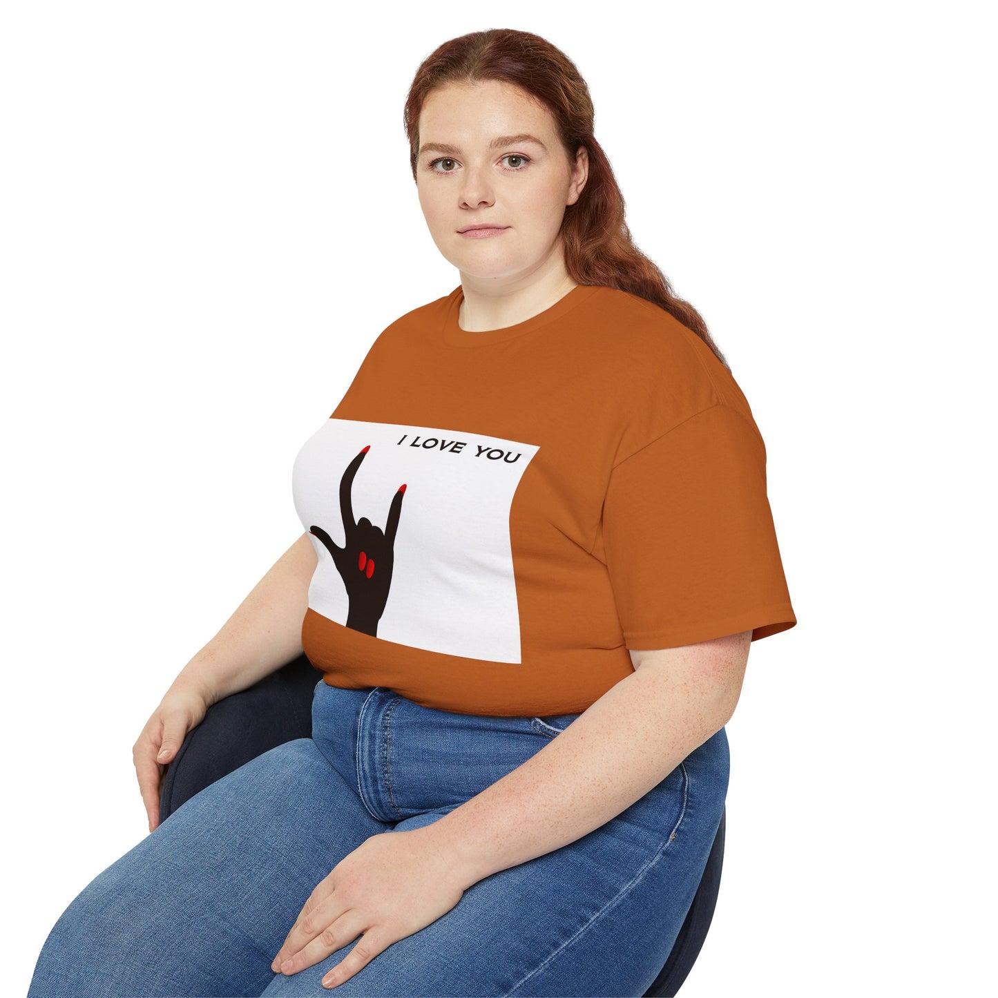 Unisex Ultra Cotton Tee "I LOVE YOU" Sign Language Hand