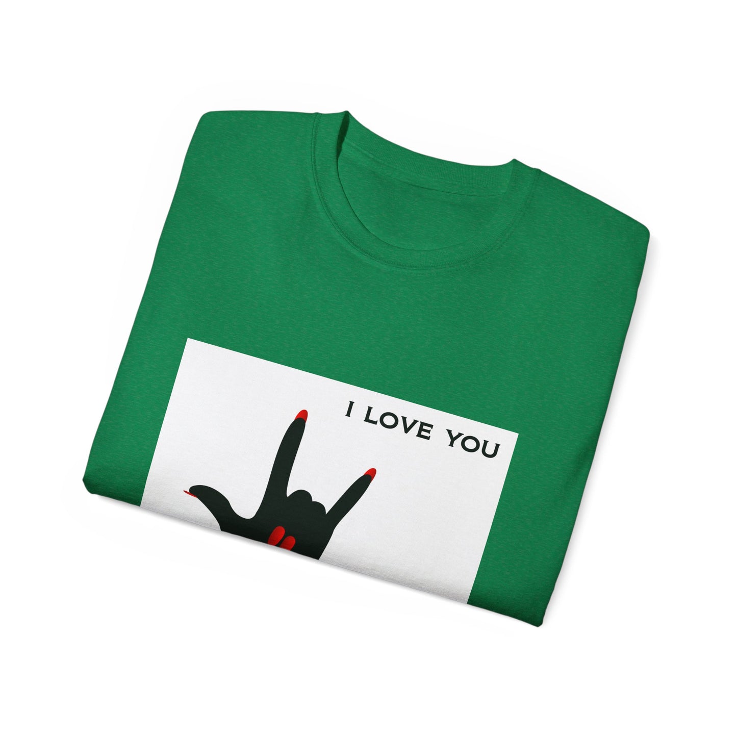 Unisex Ultra Cotton Tee "I LOVE YOU" Sign Language Hand