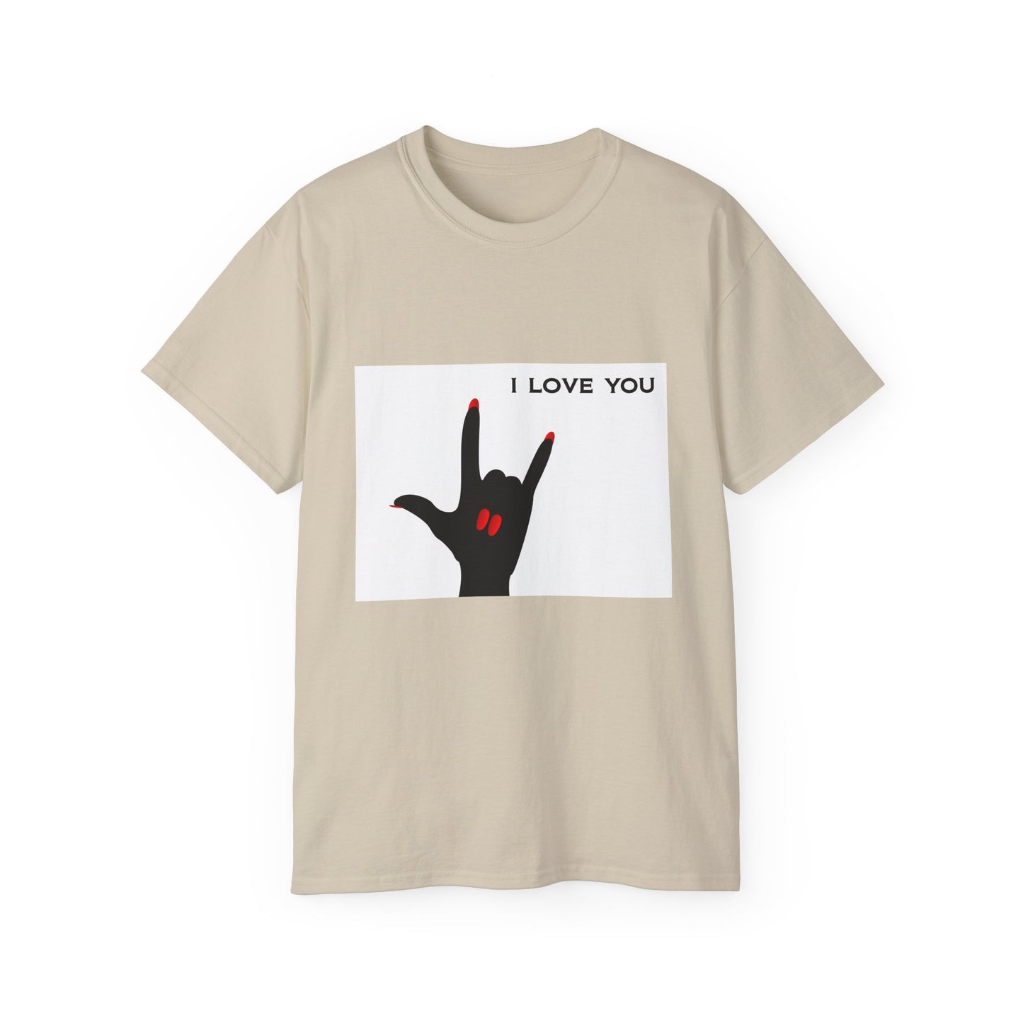Unisex Ultra Cotton Tee "I LOVE YOU" Sign Language Hand