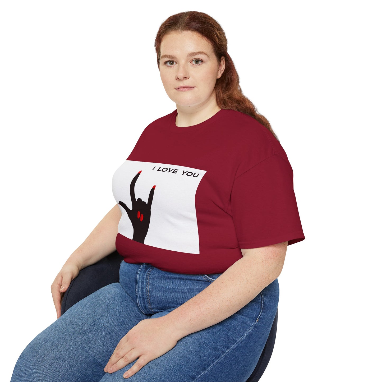 Unisex Ultra Cotton Tee "I LOVE YOU" Sign Language Hand