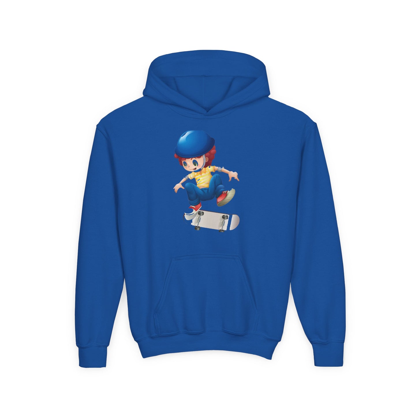 Skateboarding Youth Hoodie - Cool Graphic Sweatshirt for Kids, Perfect for Skate Lovers, Birthdays, Casual Wear, Gift Idea