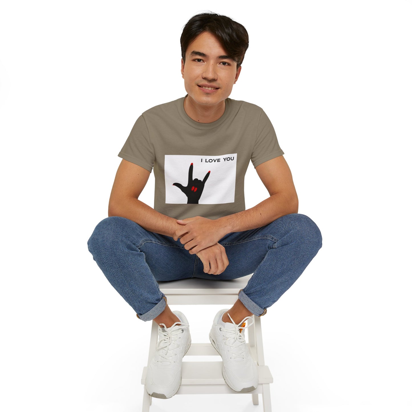 Unisex Ultra Cotton Tee "I LOVE YOU" Sign Language Hand