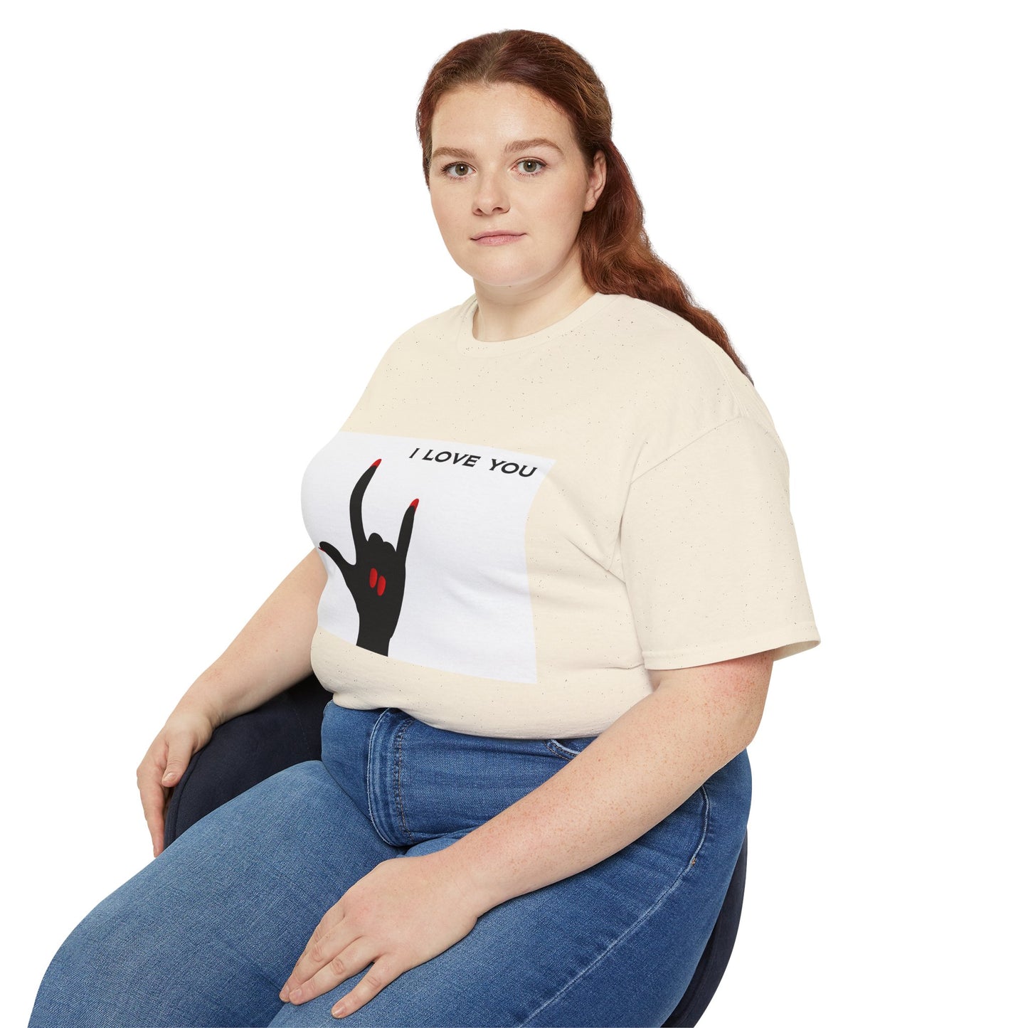 Unisex Ultra Cotton Tee "I LOVE YOU" Sign Language Hand