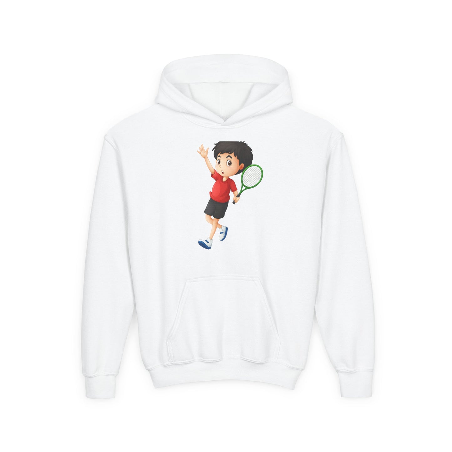 Youth Tennis Hoodie - Activewear Sweatshirt for Kids, Sports Hoodie, Birthday Gift, Tennis Lover Apparel, Cozy Youth Top