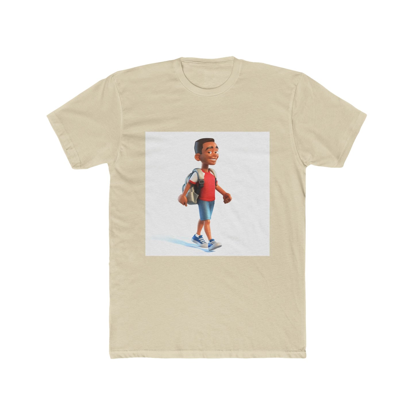 Young School Boy - Unisex Cotton Crew Tee