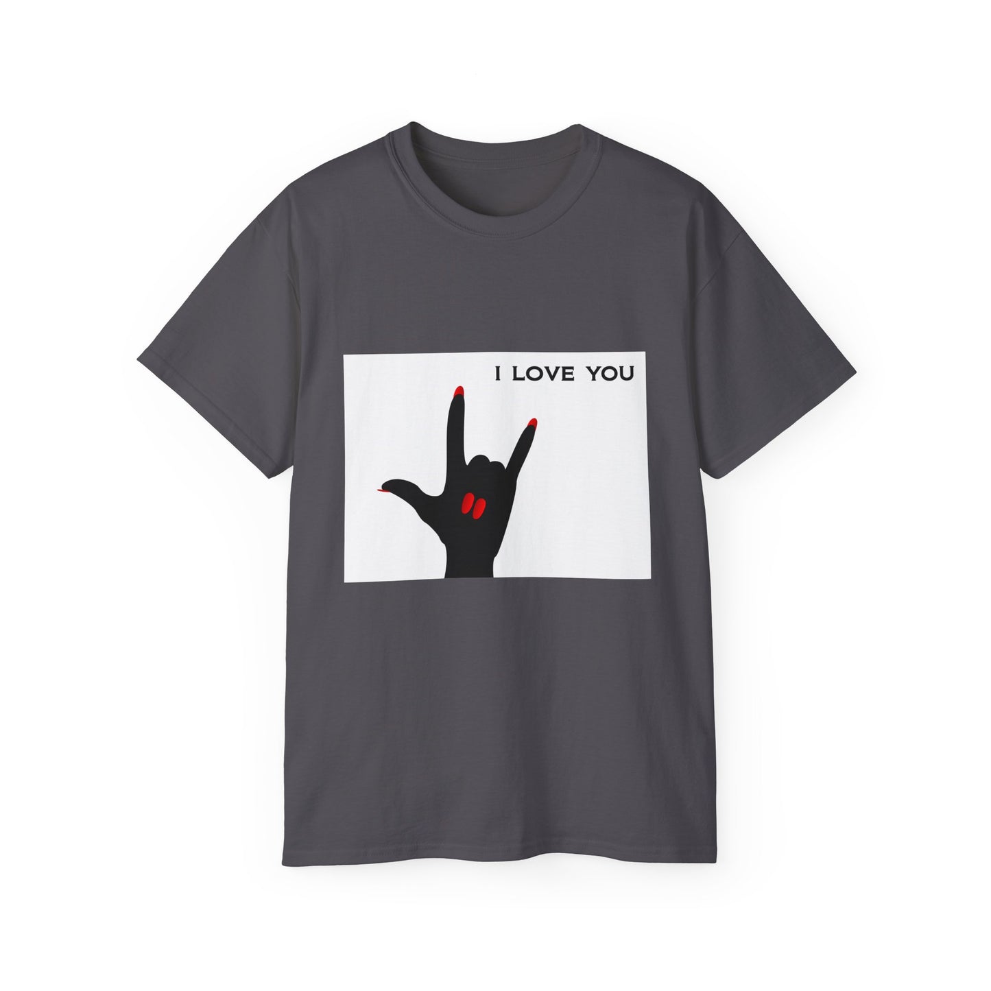 Unisex Ultra Cotton Tee "I LOVE YOU" Sign Language Hand