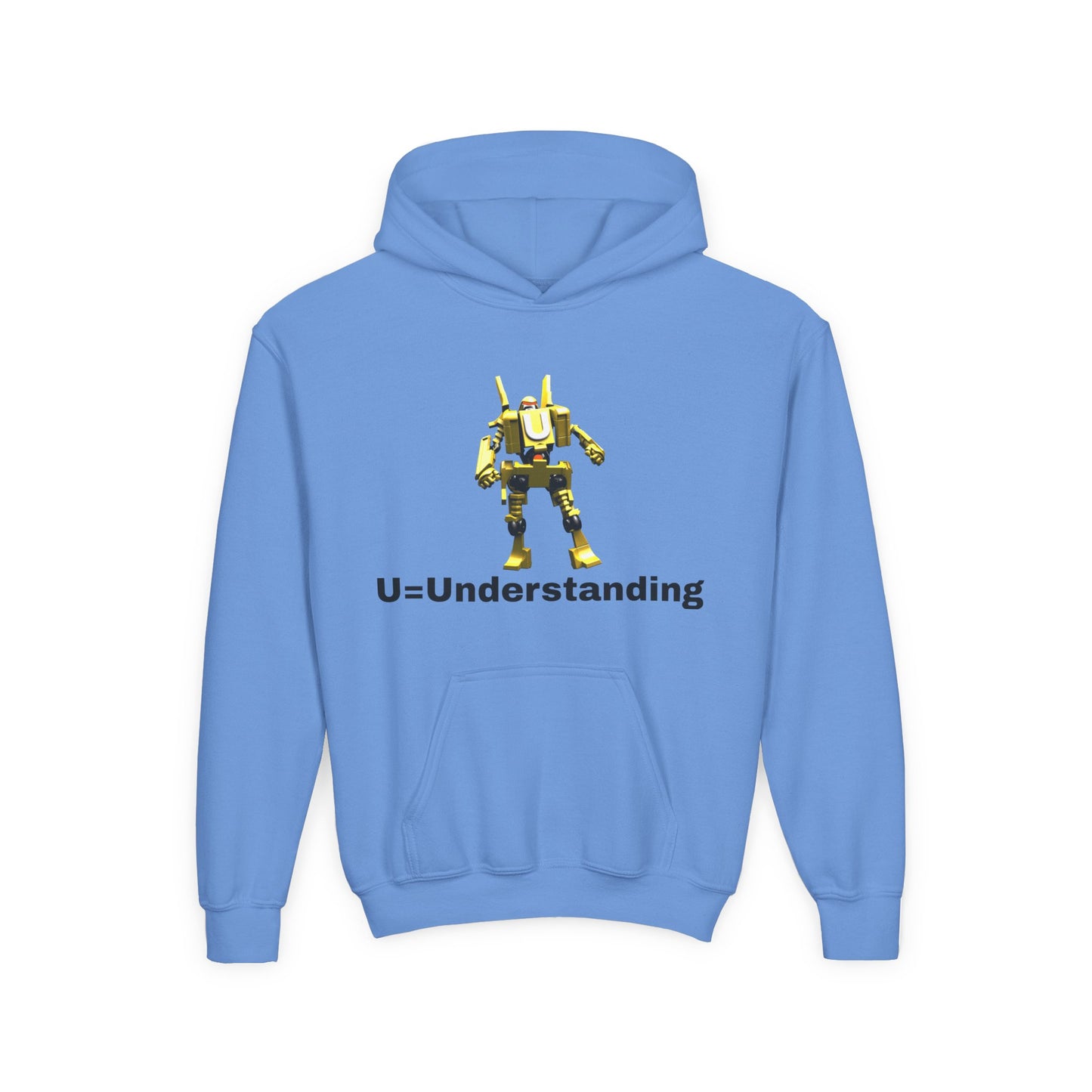 Unisex Robot U=  Understanding Hoodie, Sweatshirt, Graphic Pullover, Casual Wear, Gift for Boys and Girls, School Spirit Apparel