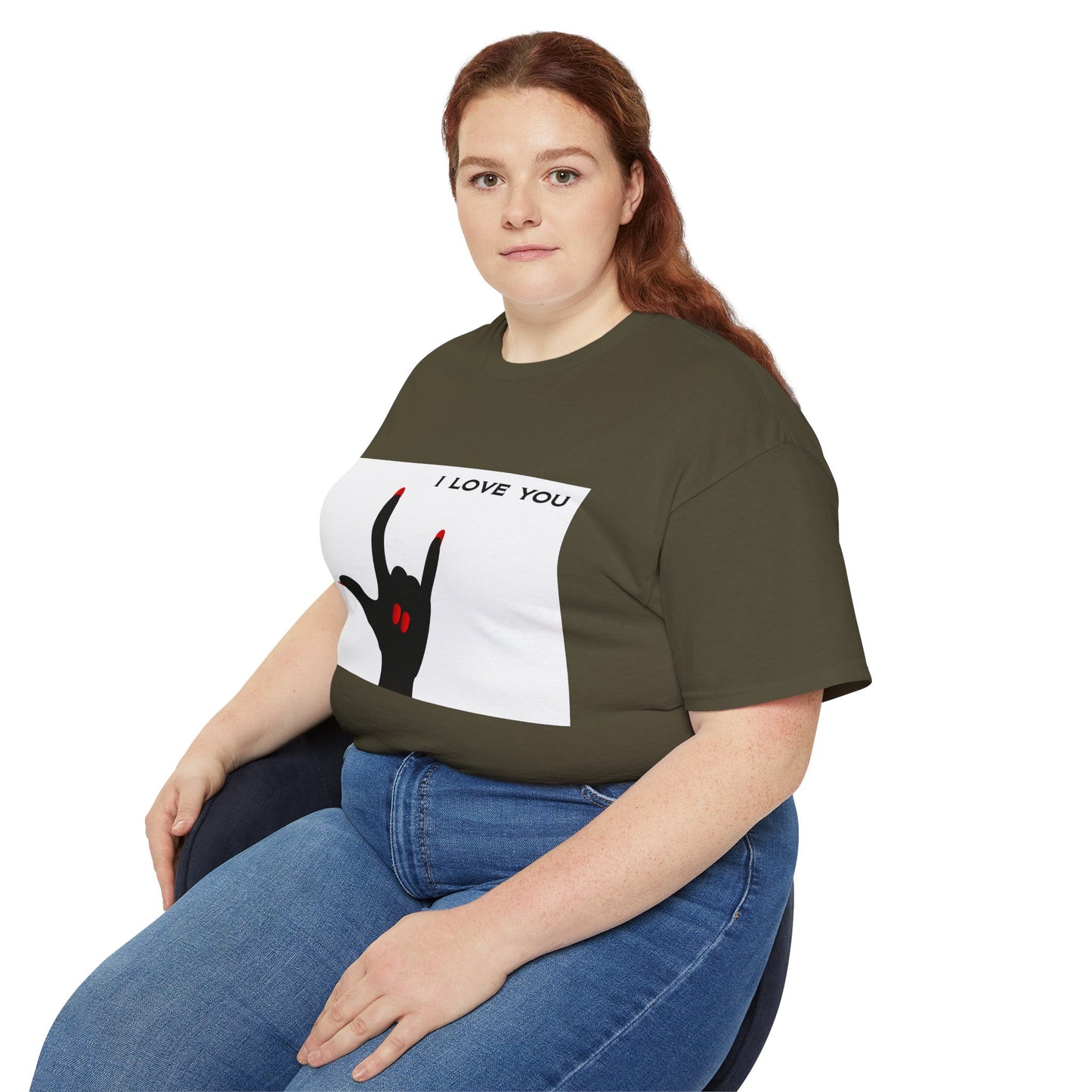 Unisex Ultra Cotton Tee "I LOVE YOU" Sign Language Hand