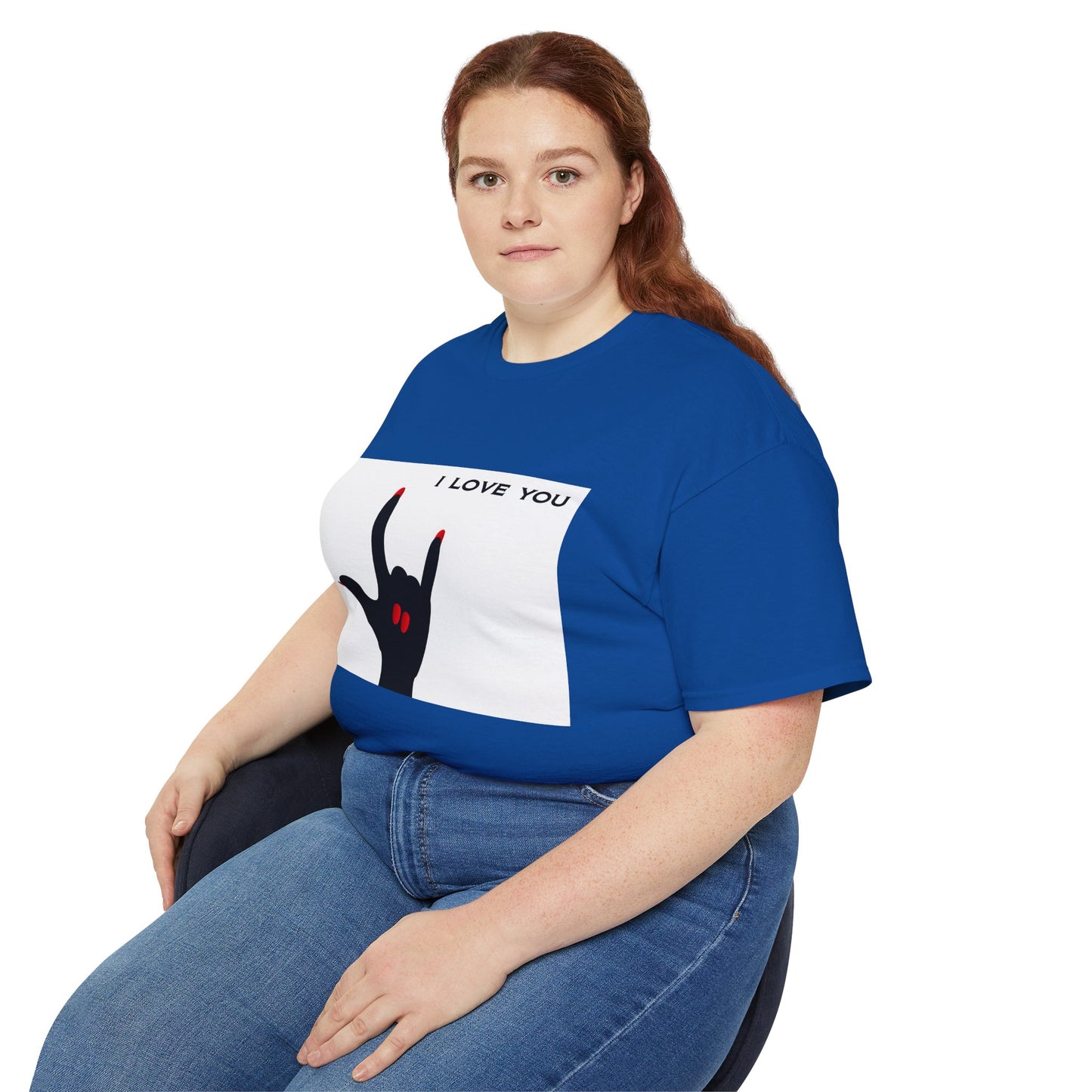 Unisex Ultra Cotton Tee "I LOVE YOU" Sign Language Hand