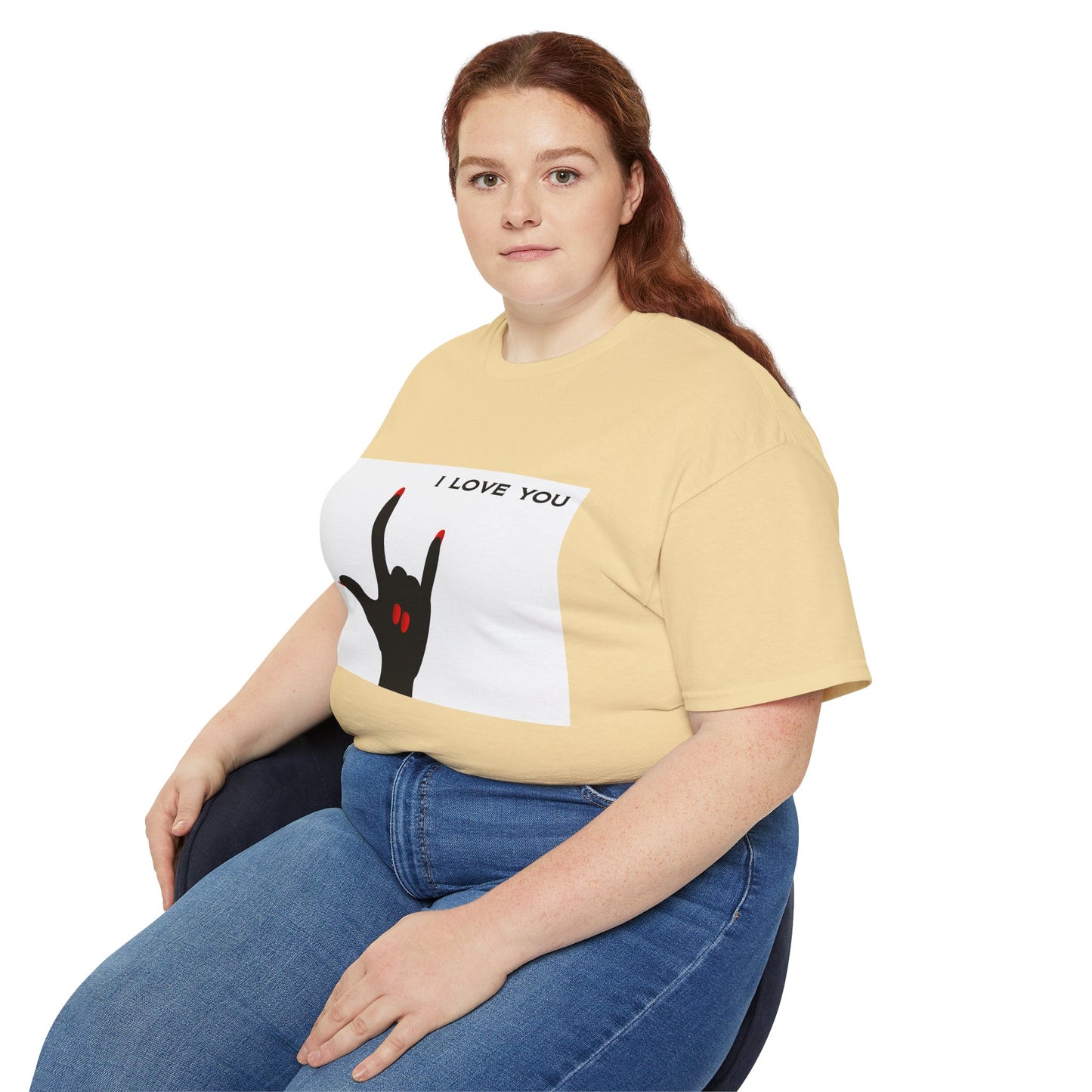 Unisex Ultra Cotton Tee "I LOVE YOU" Sign Language Hand
