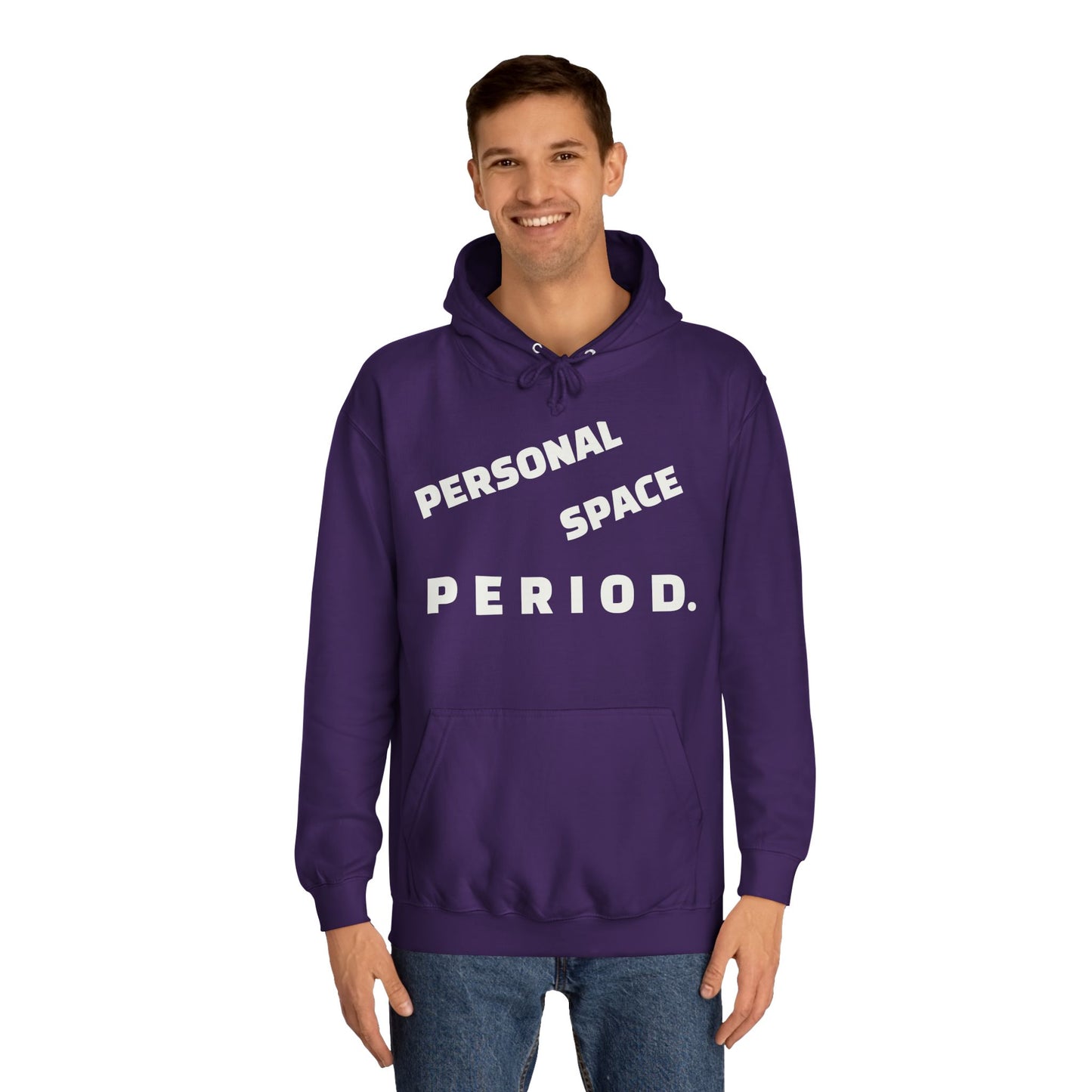Unisex Hoodie — Minimal "Personal Space. PERIOD." Graphic Hoodie, Bold Statement Pullover