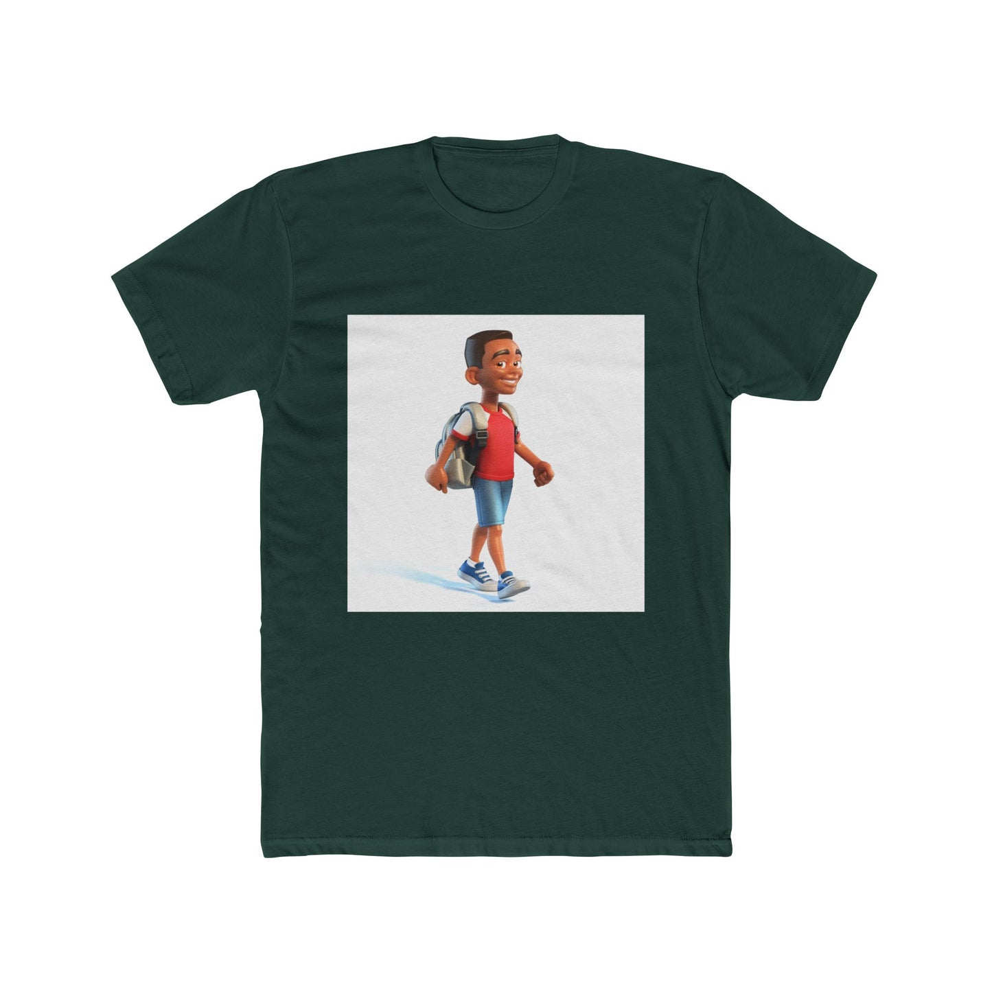 Young School Boy - Unisex Cotton Crew Tee