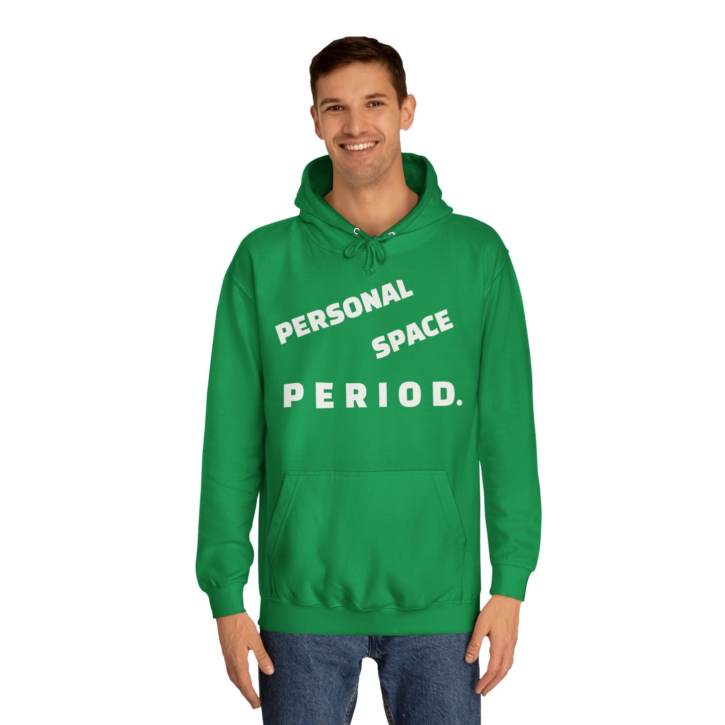 Unisex Hoodie — Minimal "Personal Space. PERIOD." Graphic Hoodie, Bold Statement Pullover