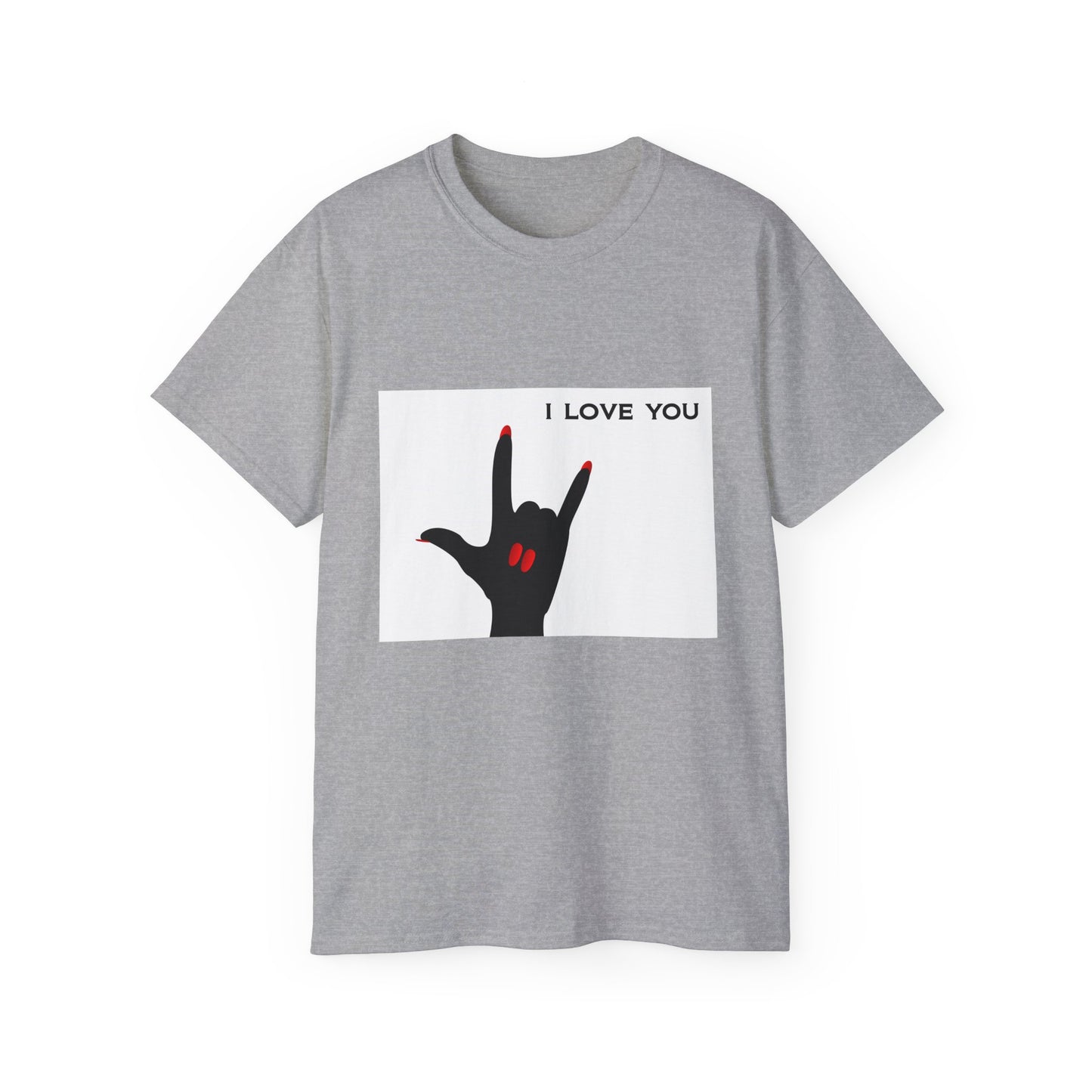 Unisex Ultra Cotton Tee "I LOVE YOU" Sign Language Hand