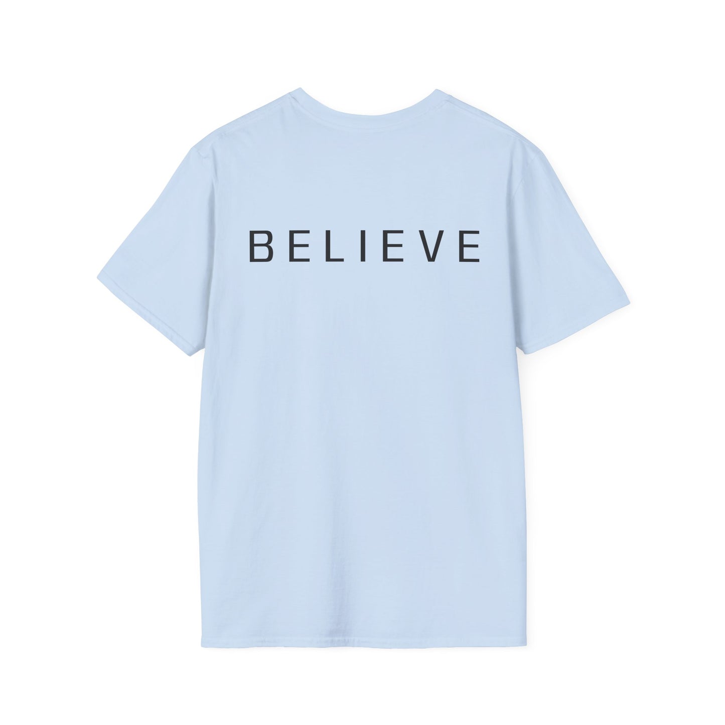 Believe Minimalist T‑Shirt — Inspirational Hand‑Line Art Tee