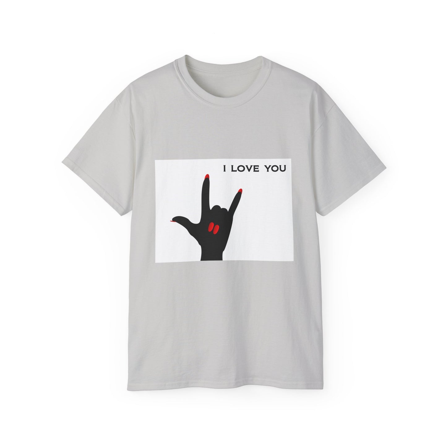 Unisex Ultra Cotton Tee "I LOVE YOU" Sign Language Hand