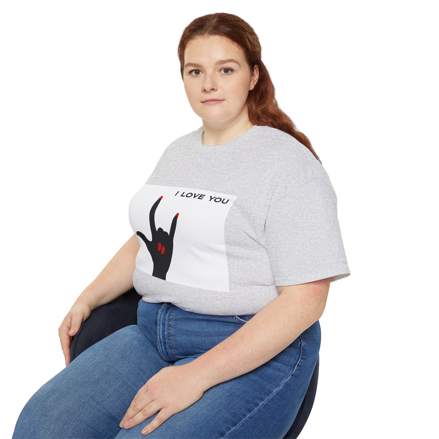 Unisex Ultra Cotton Tee "I LOVE YOU" Sign Language Hand