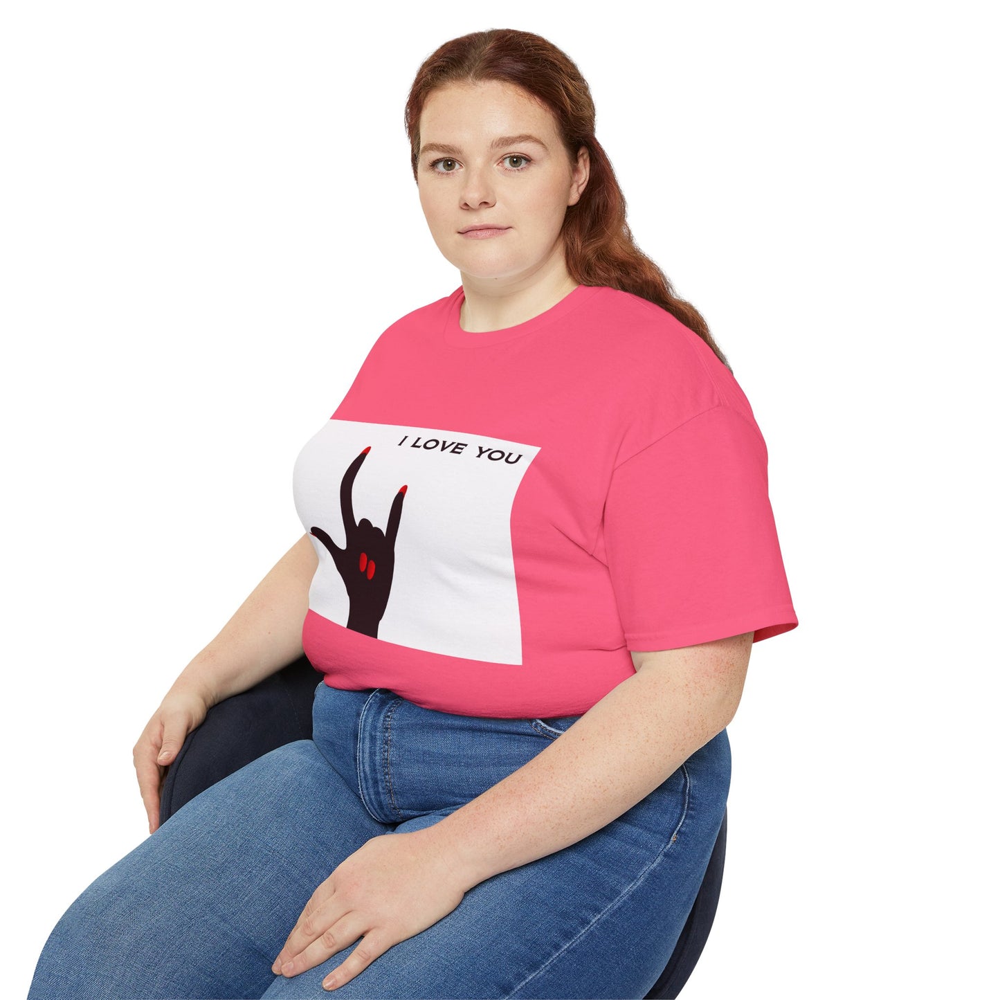 Unisex Ultra Cotton Tee "I LOVE YOU" Sign Language Hand