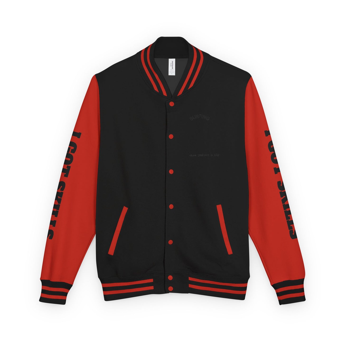 Letterman Jacket — Retro Blue Robot 'Tutelage' Varsity Jacket