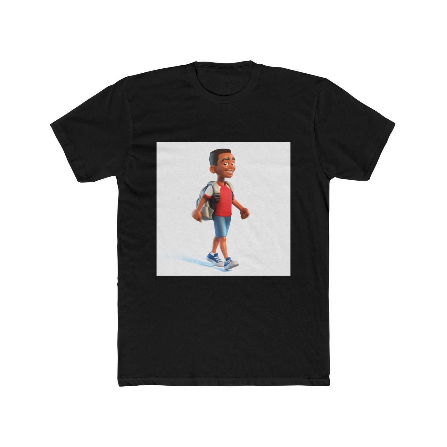 Young School Boy - Unisex Cotton Crew Tee