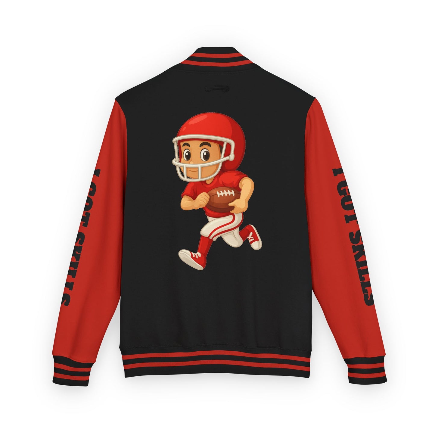 Letterman Jacket — Retro Blue Robot 'Tutelage' Varsity Jacket