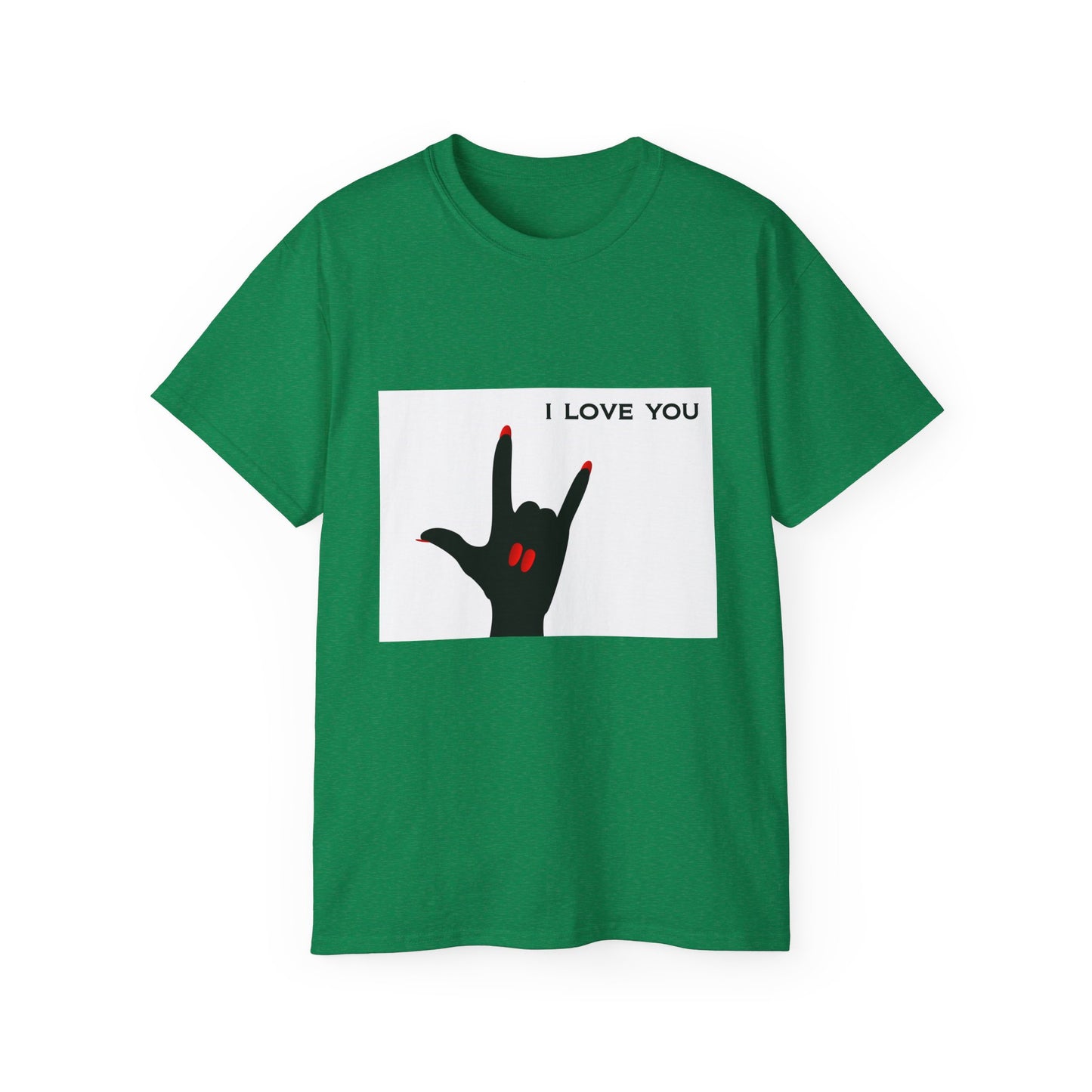 Unisex Ultra Cotton Tee "I LOVE YOU" Sign Language Hand