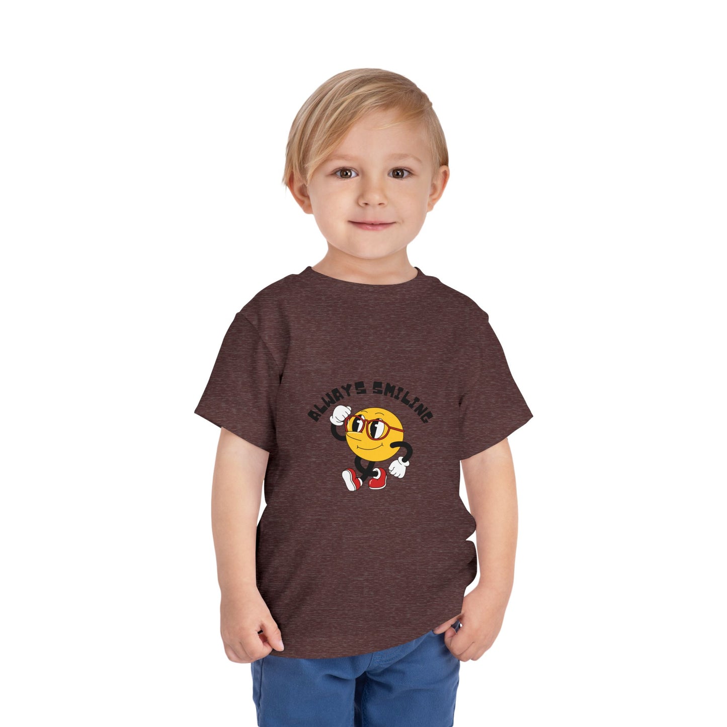 Always Smiling Toddler Tee, Cute Kids Shirt, Fun Toddler Apparel, Birthday Gift, Everyday Wear, Cheerful Kids Clothing