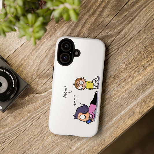 Funny Phone Case, Tough Cases for Moms, Cute Kid Design, Gift for Moms, Quirky Phone Accessories, Humor in Everyday Life