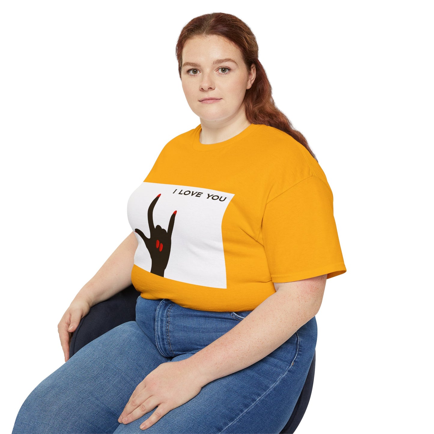 Unisex Ultra Cotton Tee "I LOVE YOU" Sign Language Hand