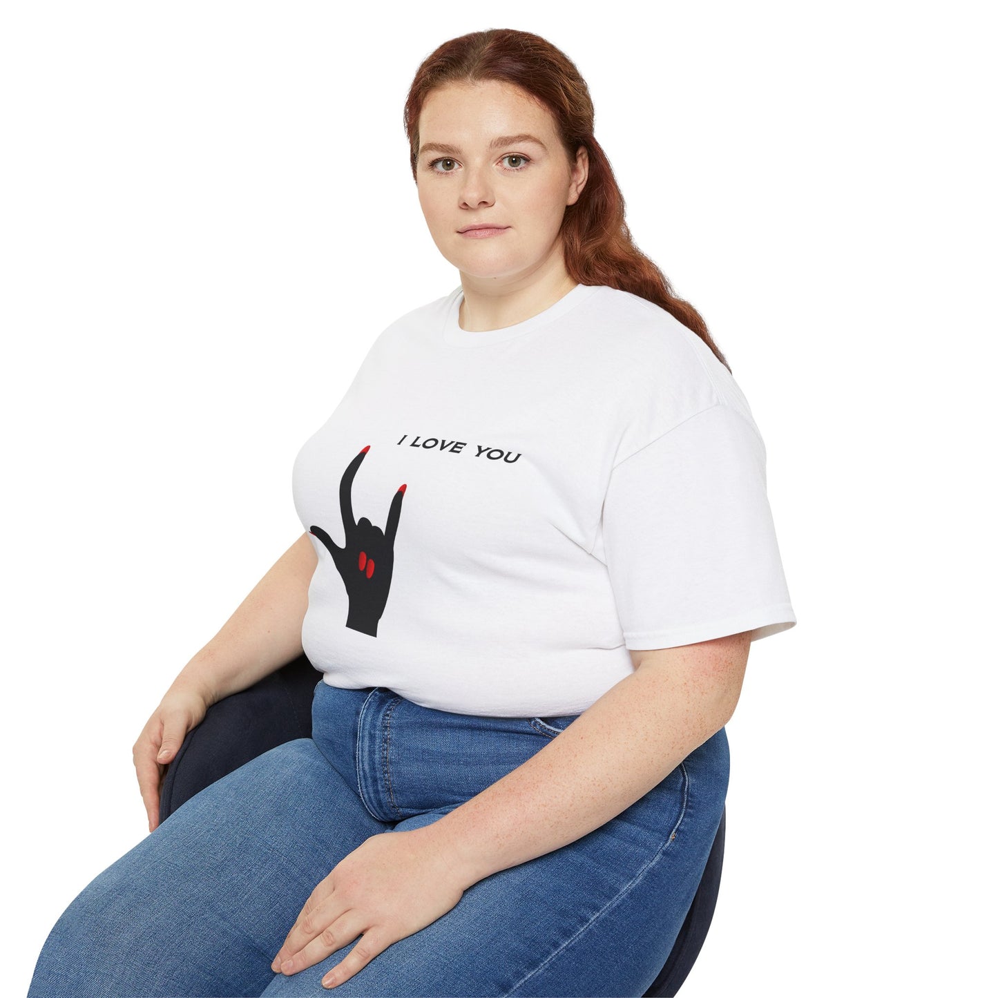Unisex Ultra Cotton Tee "I LOVE YOU" Sign Language Hand