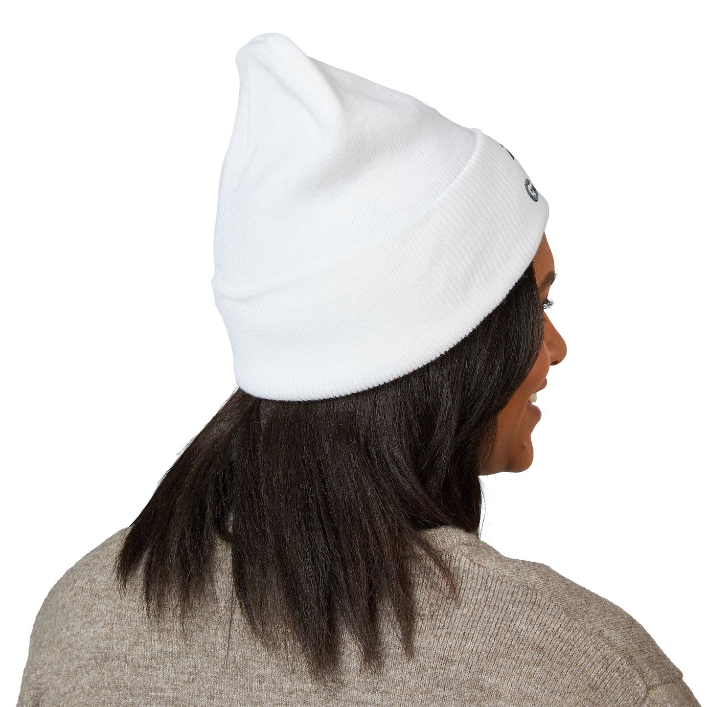 THE GOAT Embroidered Cuffed Beanie — Classic Knit Winter Hat