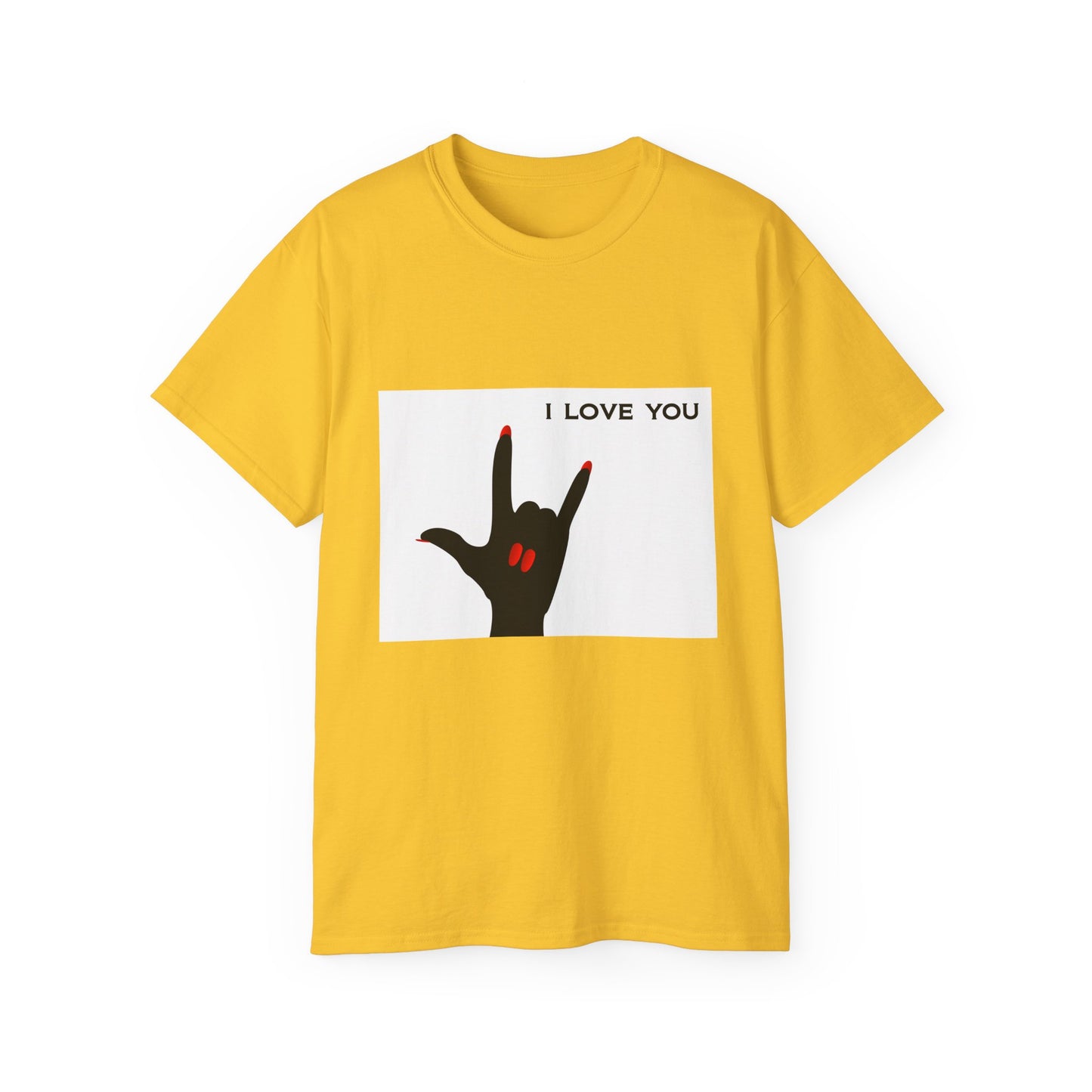 Unisex Ultra Cotton Tee "I LOVE YOU" Sign Language Hand