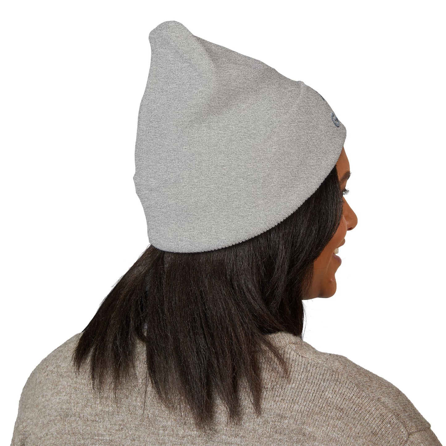 THE GOAT Embroidered Cuffed Beanie — Classic Knit Winter Hat