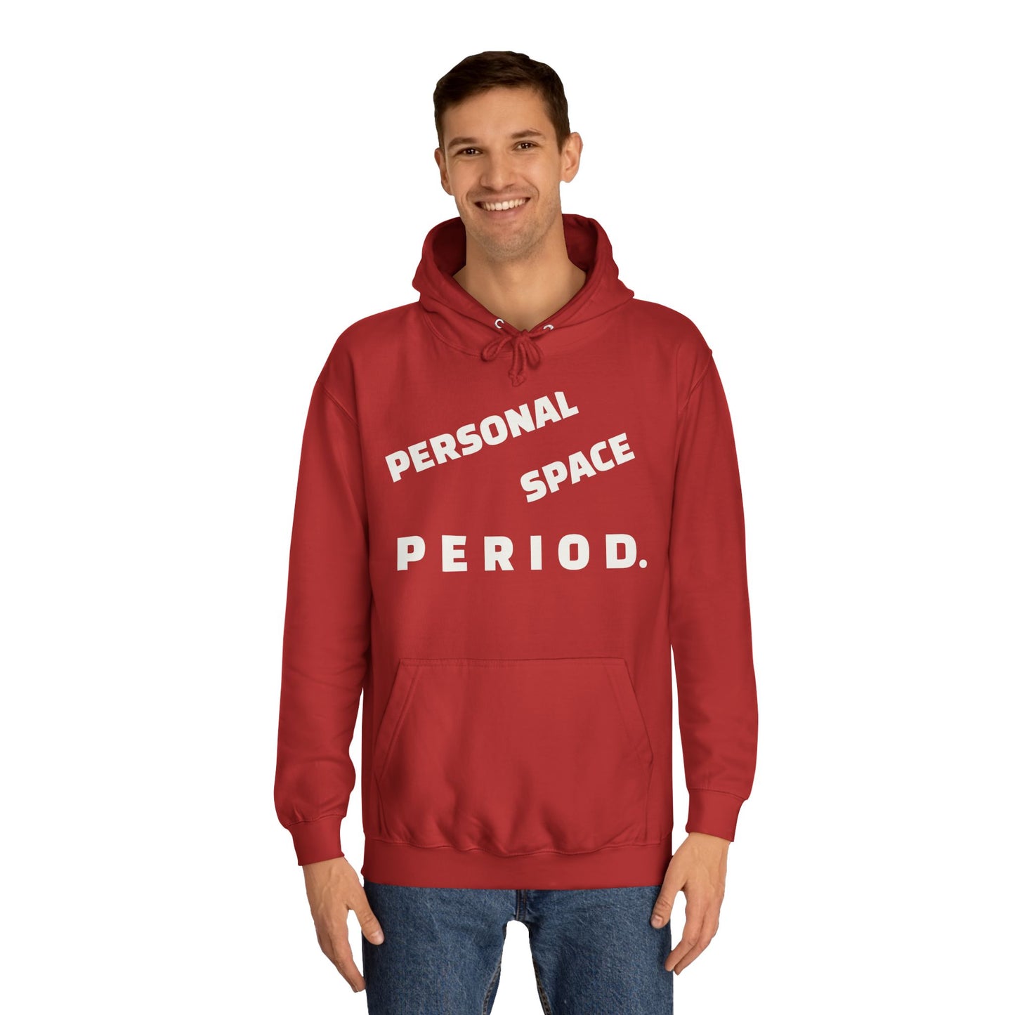 Unisex Hoodie — Minimal "Personal Space. PERIOD." Graphic Hoodie, Bold Statement Pullover