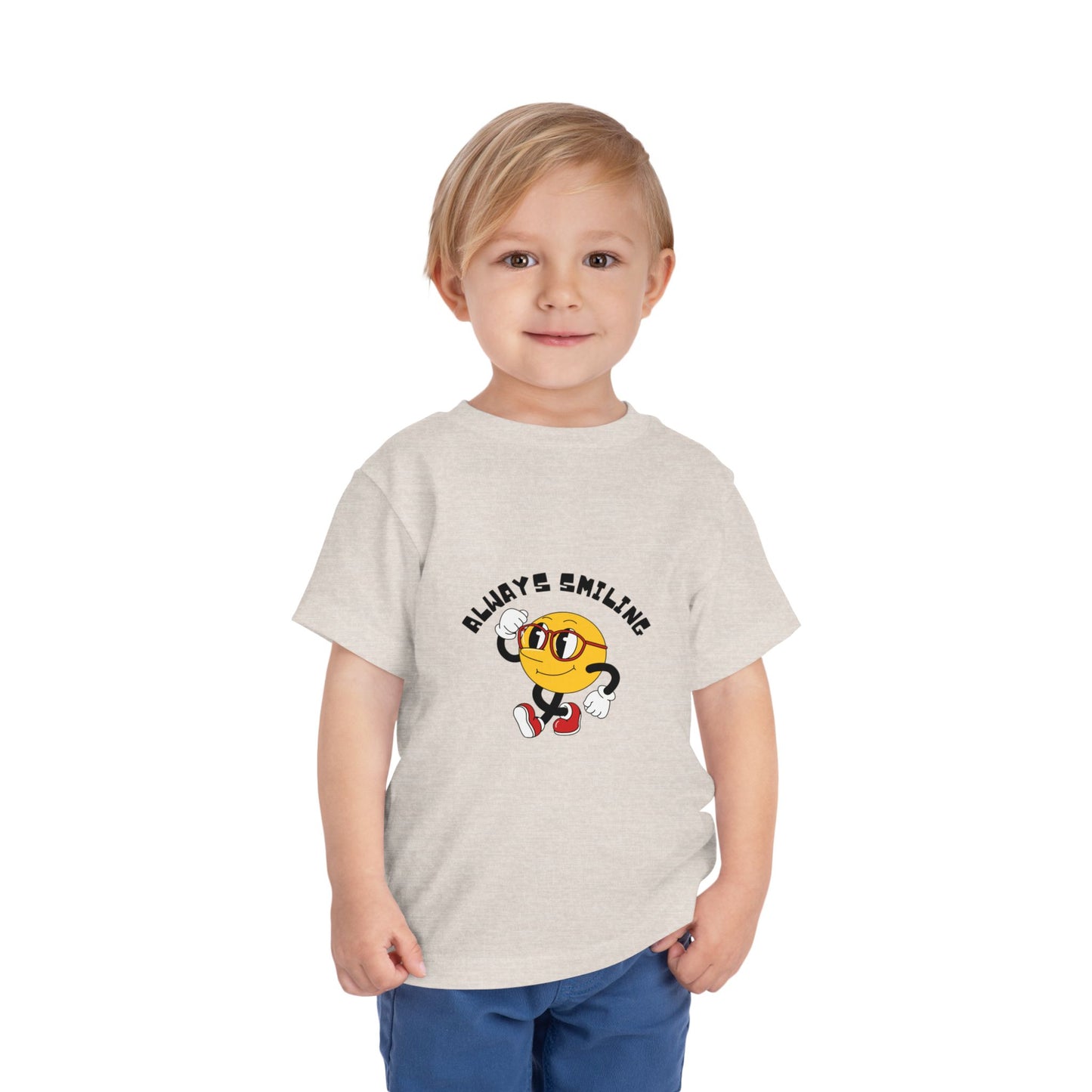 Always Smiling Toddler Tee, Cute Kids Shirt, Fun Toddler Apparel, Birthday Gift, Everyday Wear, Cheerful Kids Clothing