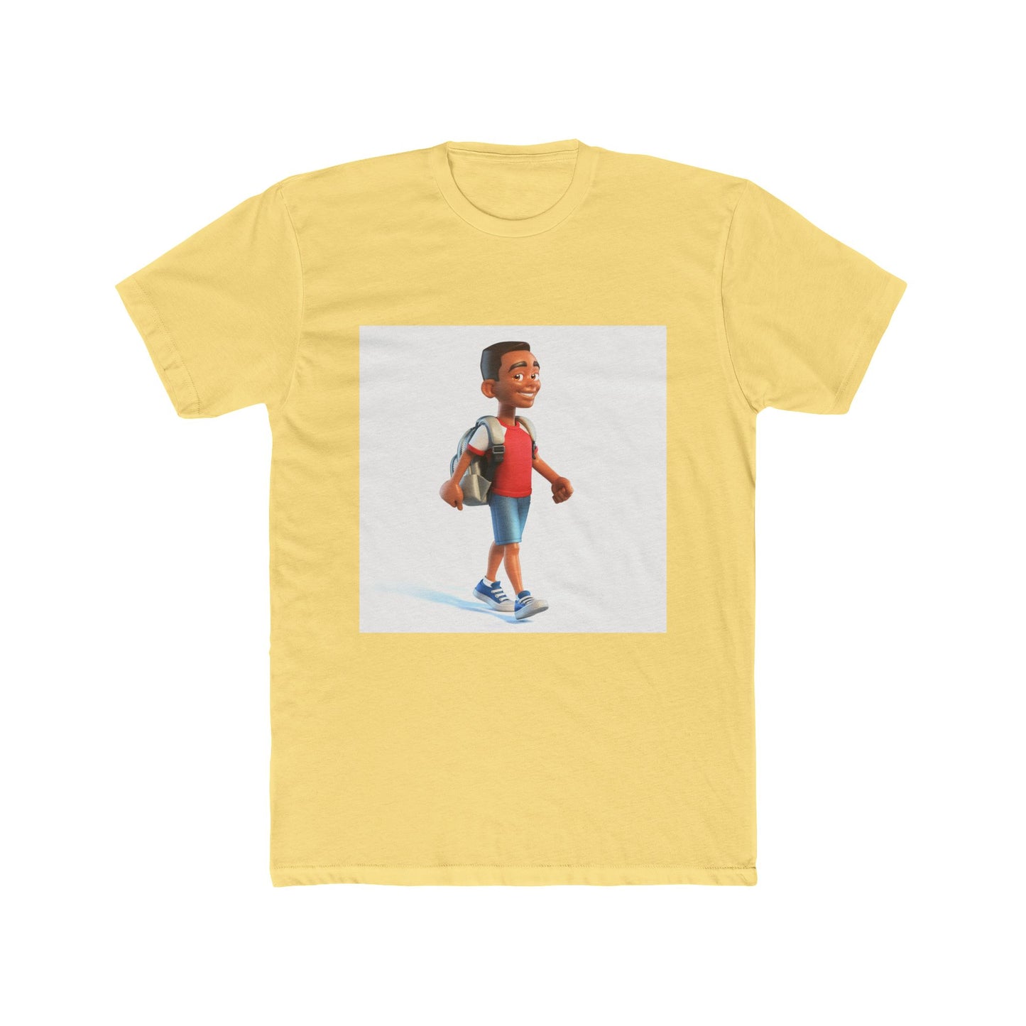 Young School Boy - Unisex Cotton Crew Tee
