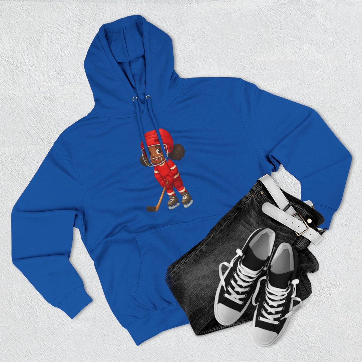 Cute Hockey Kid Fleece Hoodie, Funny Sports Apparel, Gift for Hockey Lovers, Winter Warmth, Kids' Hoodie