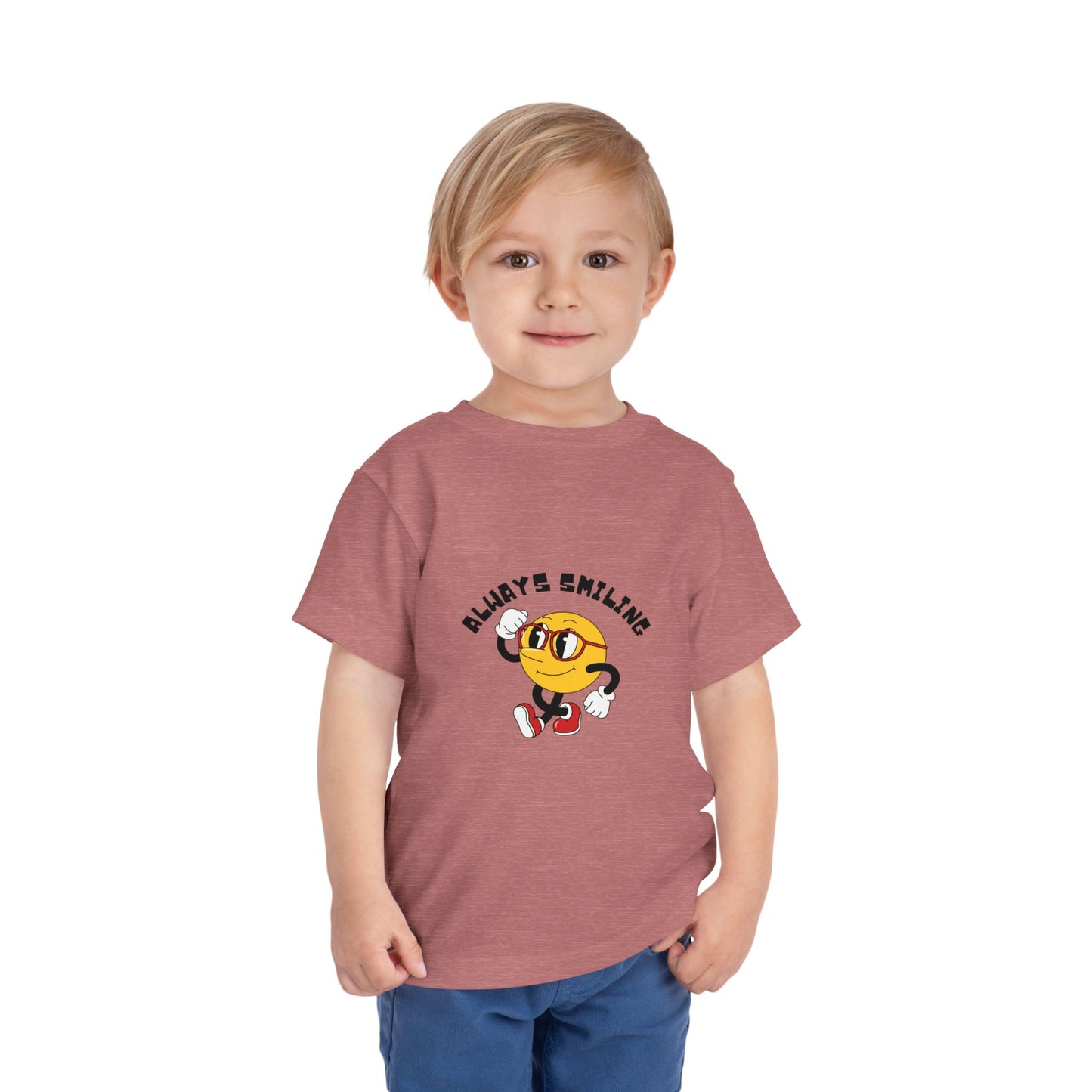 Always Smiling Toddler Tee, Cute Kids Shirt, Fun Toddler Apparel, Birthday Gift, Everyday Wear, Cheerful Kids Clothing