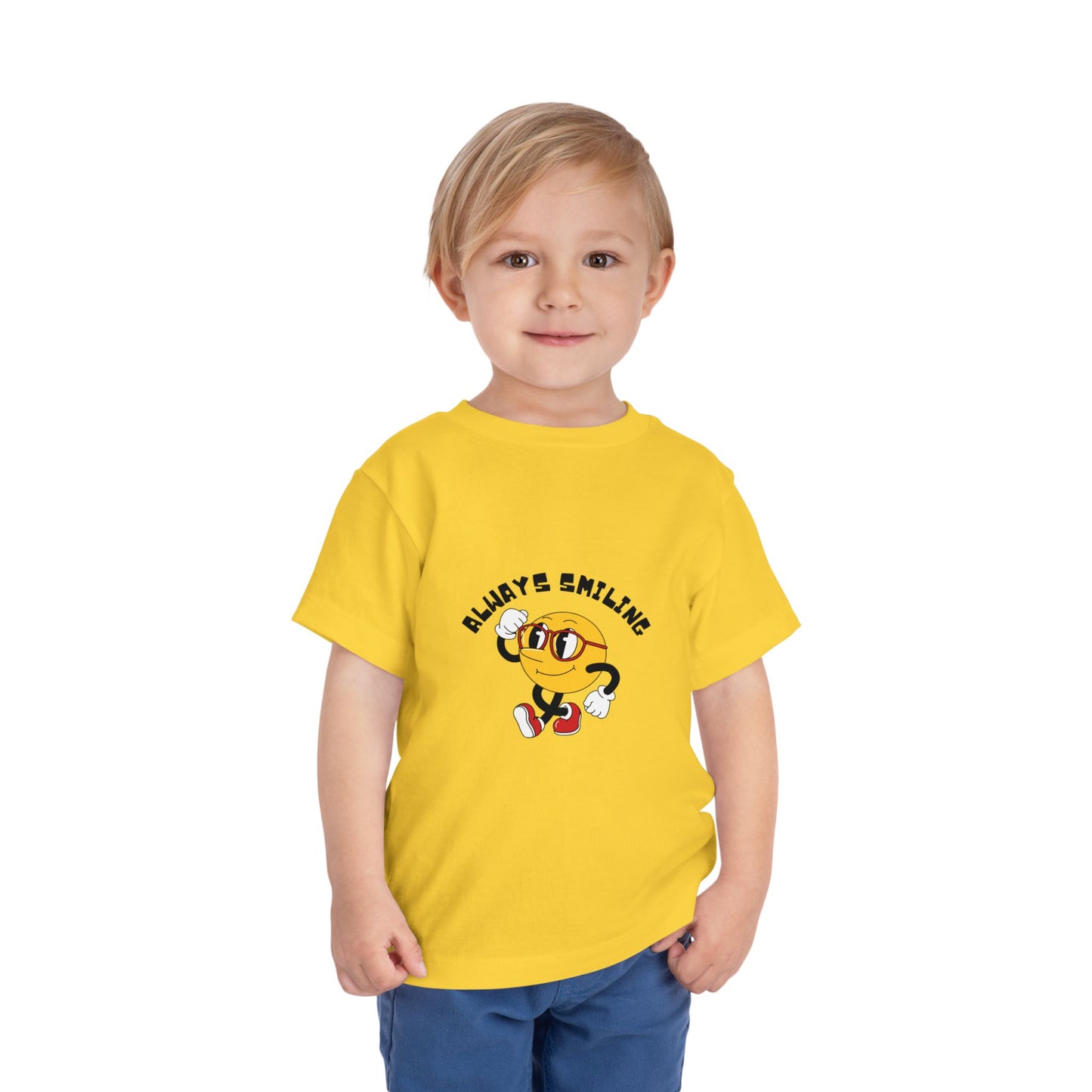 Always Smiling Toddler Tee, Cute Kids Shirt, Fun Toddler Apparel, Birthday Gift, Everyday Wear, Cheerful Kids Clothing