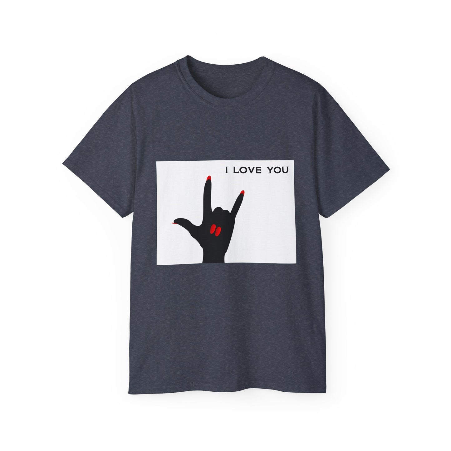 Unisex Ultra Cotton Tee "I LOVE YOU" Sign Language Hand