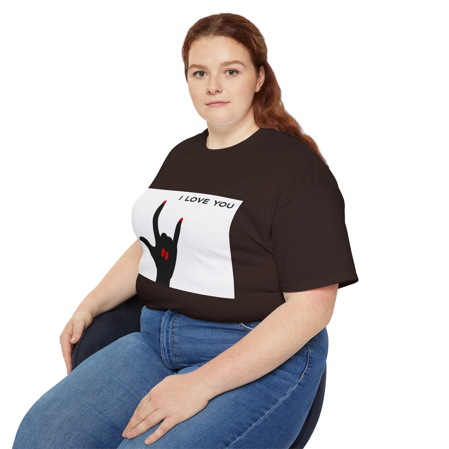 Unisex Ultra Cotton Tee "I LOVE YOU" Sign Language Hand