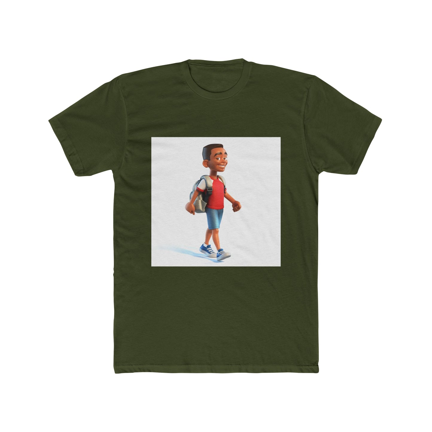 Young School Boy - Unisex Cotton Crew Tee