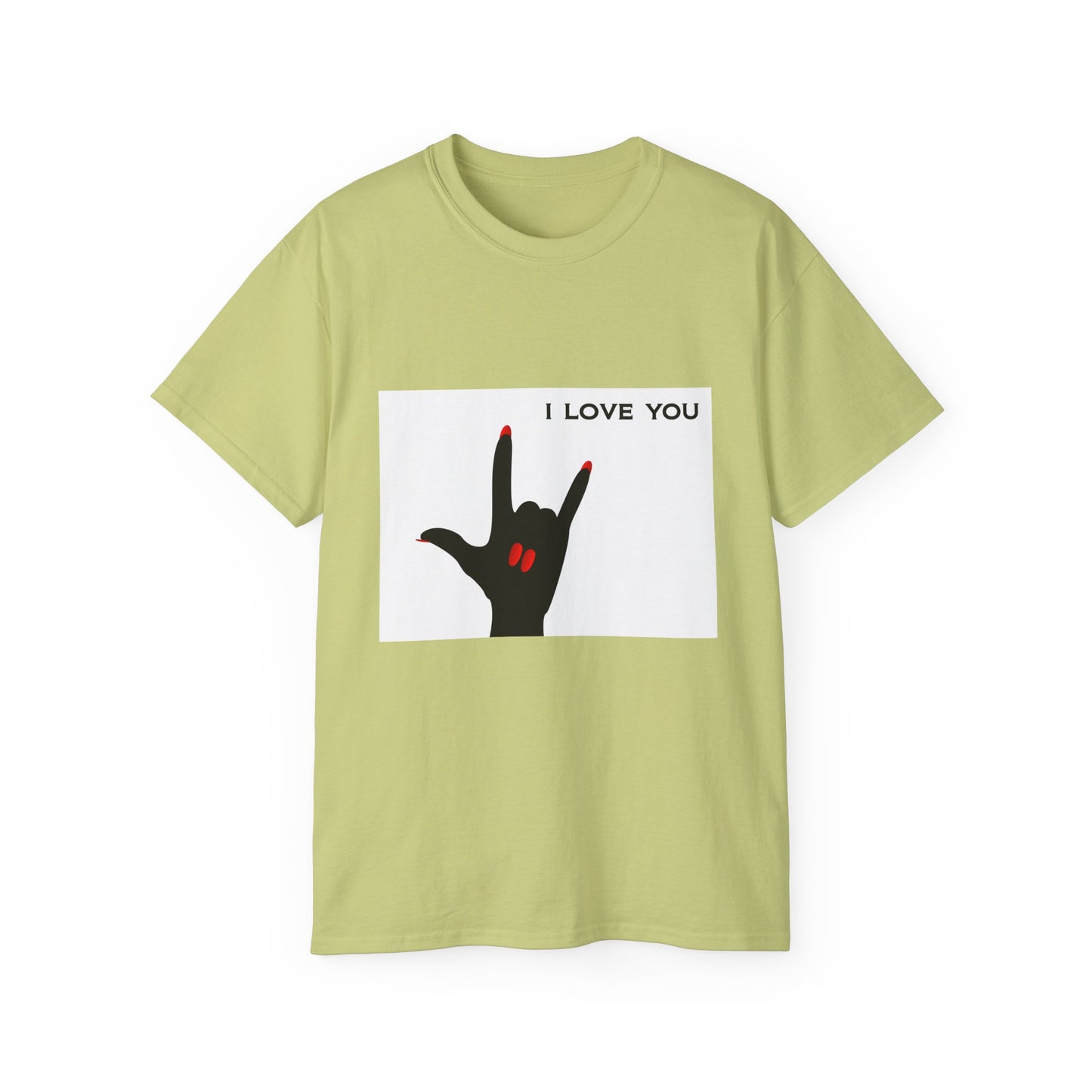 Unisex Ultra Cotton Tee "I LOVE YOU" Sign Language Hand