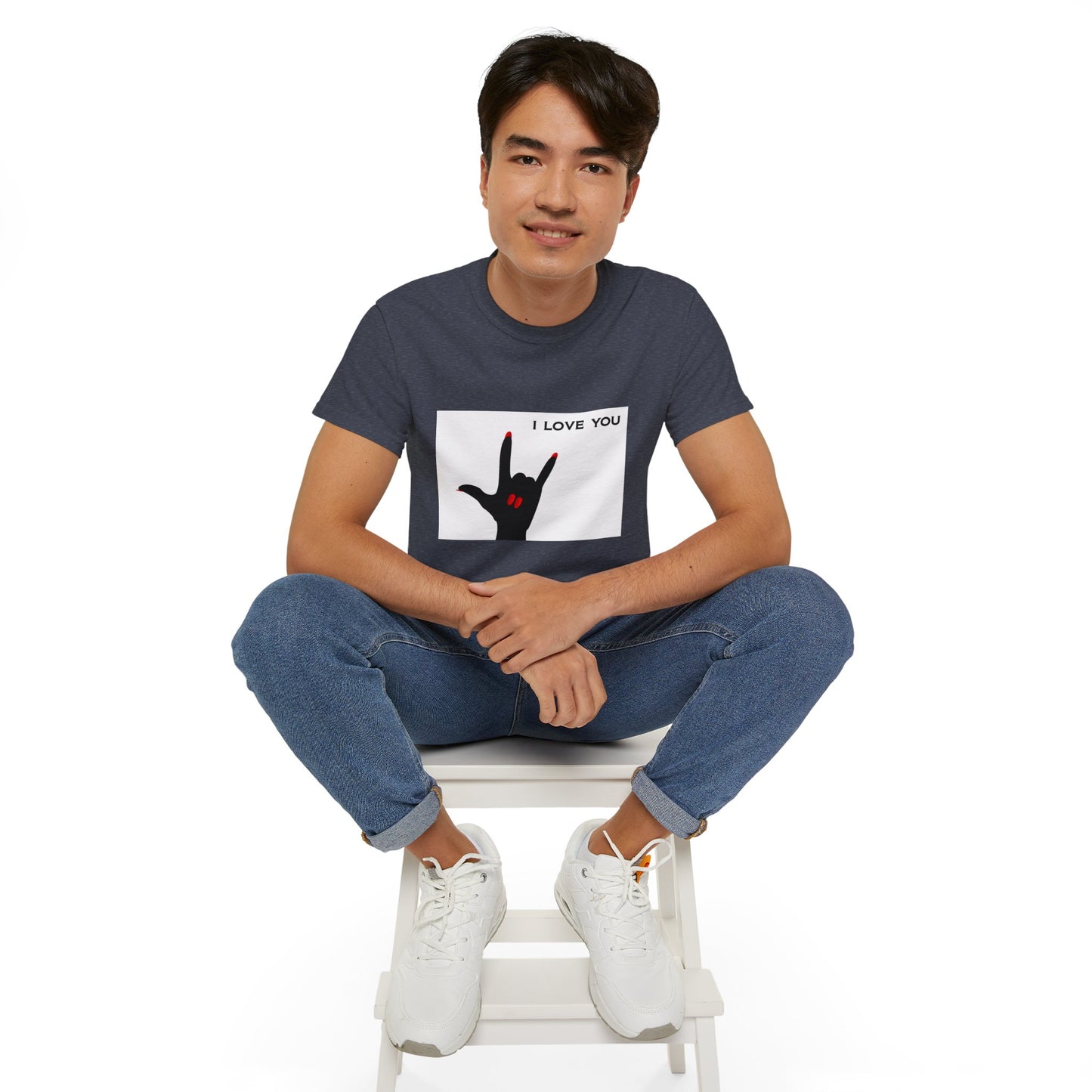 Unisex Ultra Cotton Tee "I LOVE YOU" Sign Language Hand