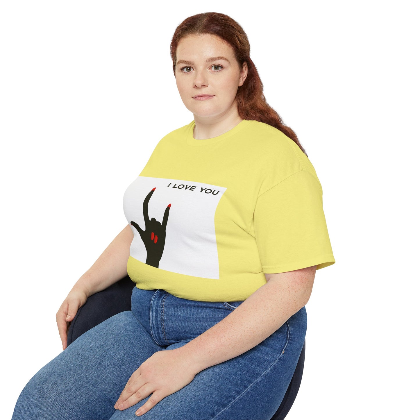 Unisex Ultra Cotton Tee "I LOVE YOU" Sign Language Hand